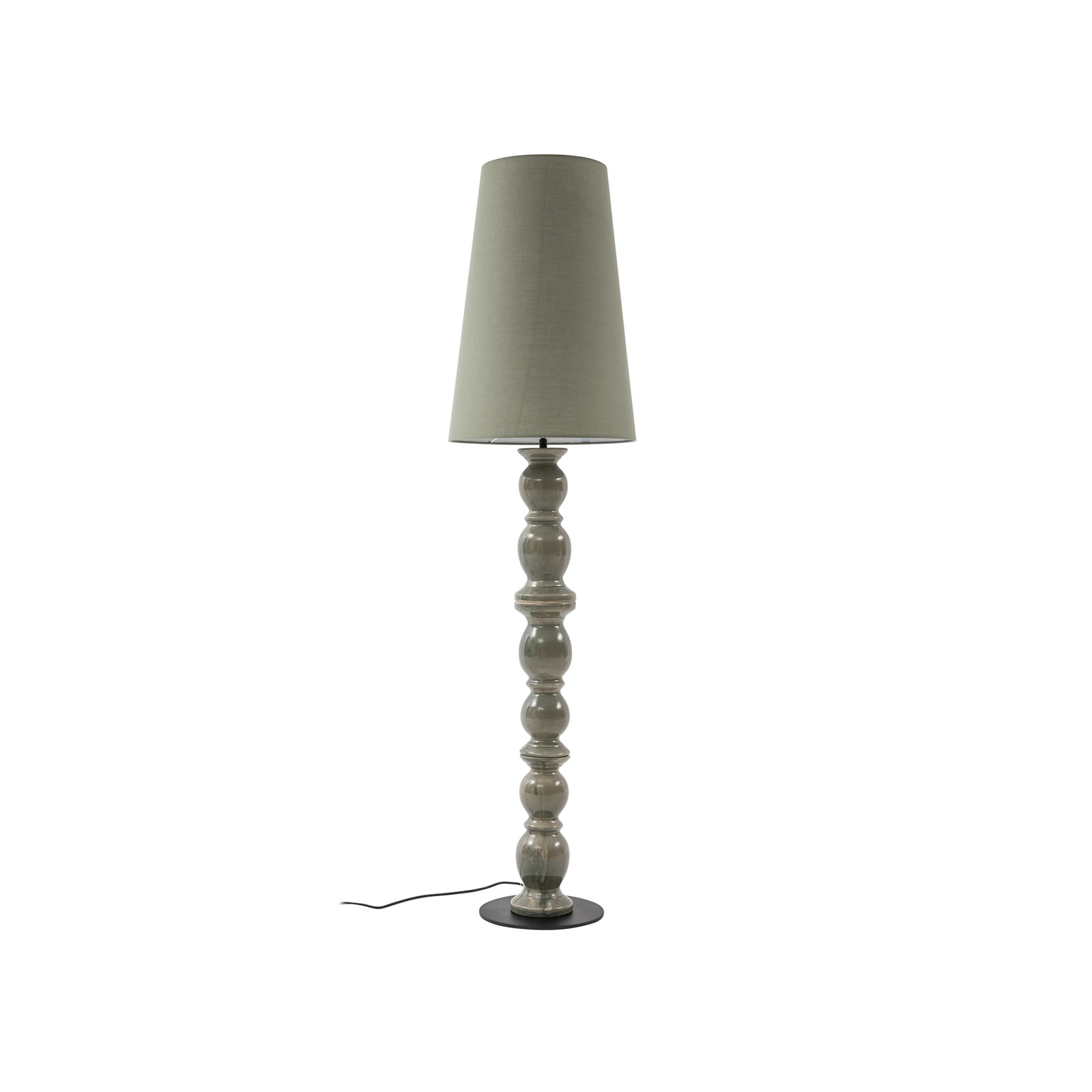 Lucande stāvlampa Lyndorin, zaļa, keramika, 150 cm