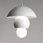 Lampada a sospensione Karman Triluna, 57 x 62 cm, bianco, alluminio