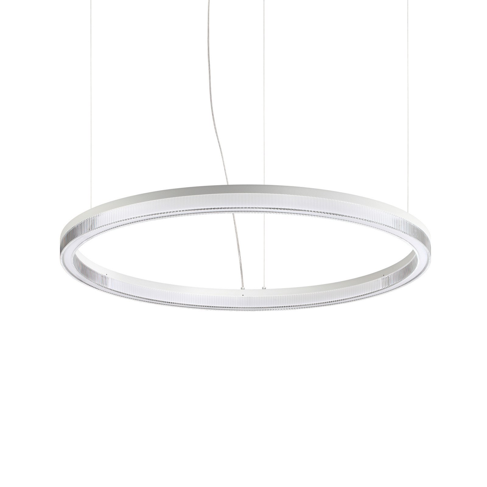 Lampă suspendată LED IDEAL LUX Crown Ø 80 cm albă metal - Camera de zi / sufragerie - Modern