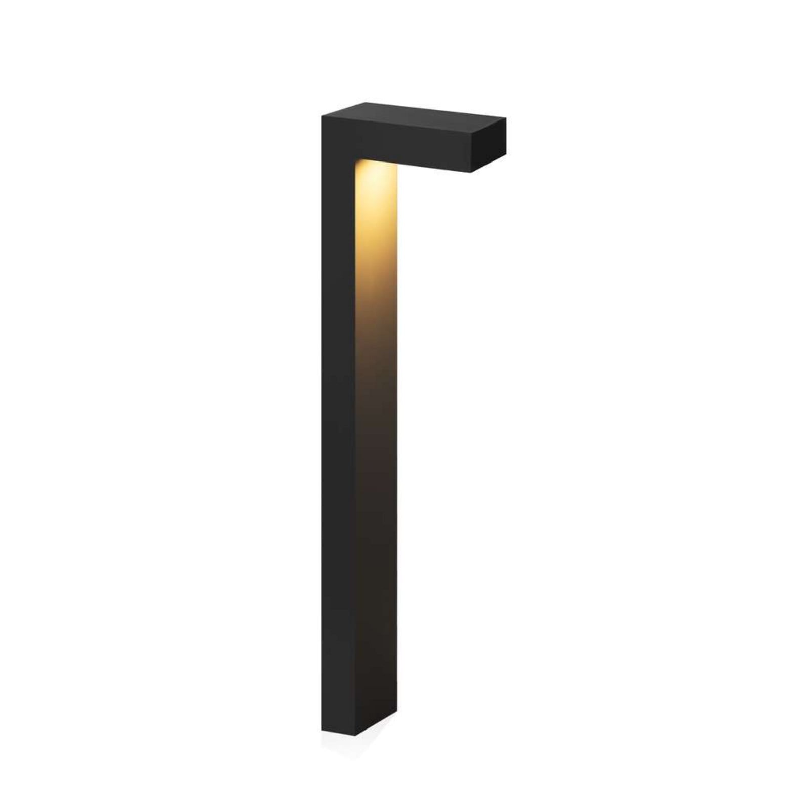 Asker asymmetrisk LED-pullert, 55 cm, sort Norlys - Terrasse - Aluminium