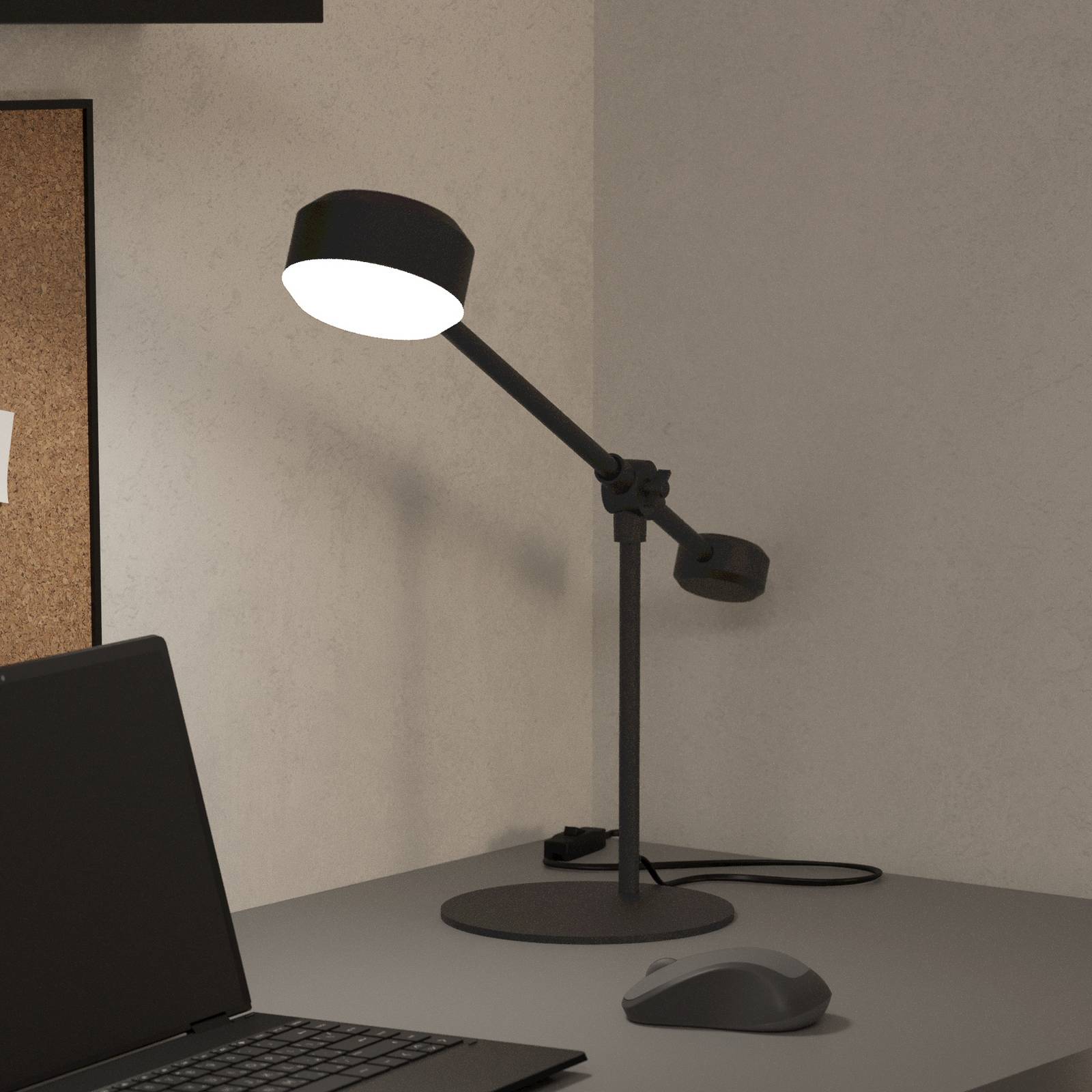 LED-Tischleuchte Clavellina, schwarz, neigbar günstig online kaufen