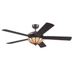 Ventilateur de plafond Comet T avec luminaire Tiffany - Westinghouse