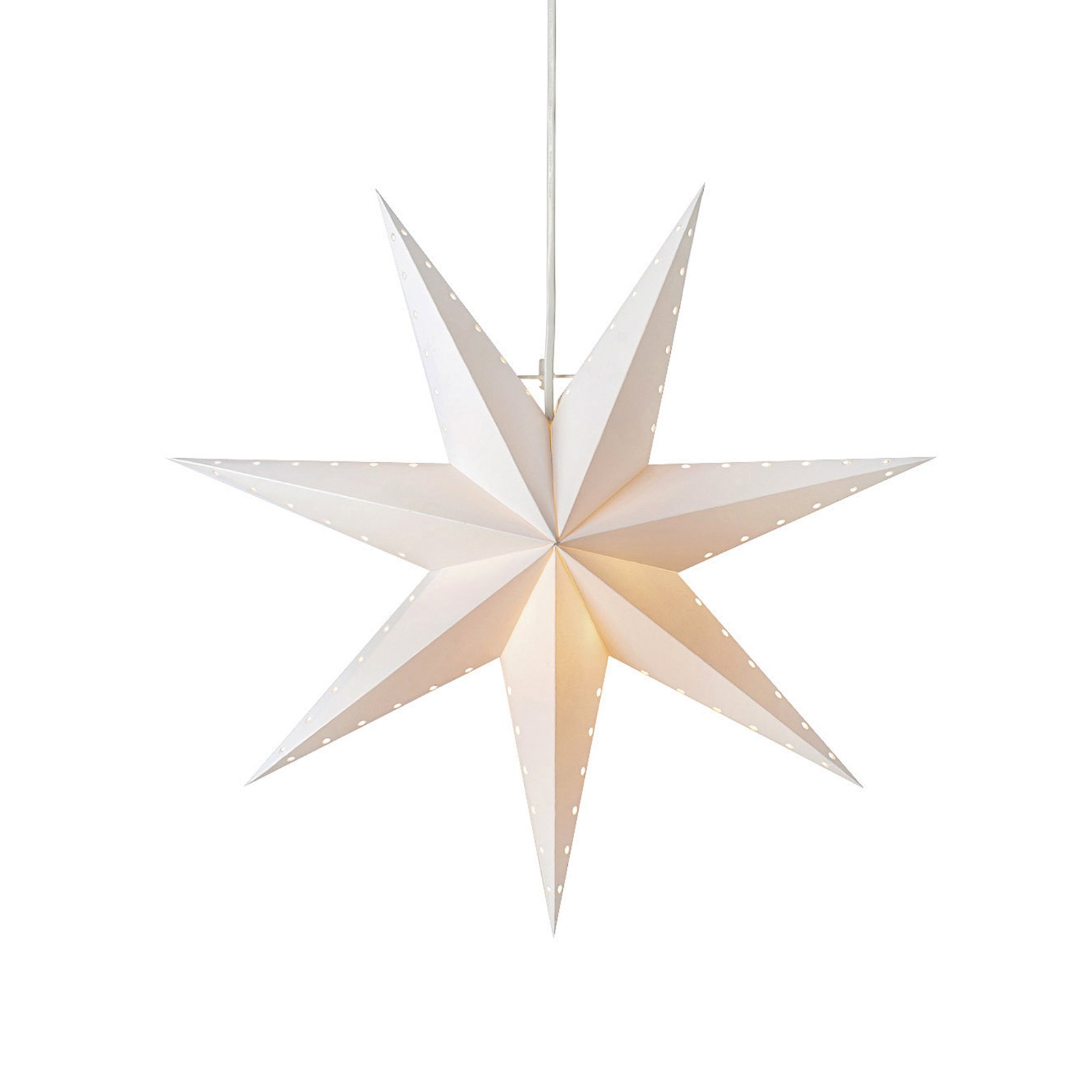 Lively decorative star, hanging, seven-pointed