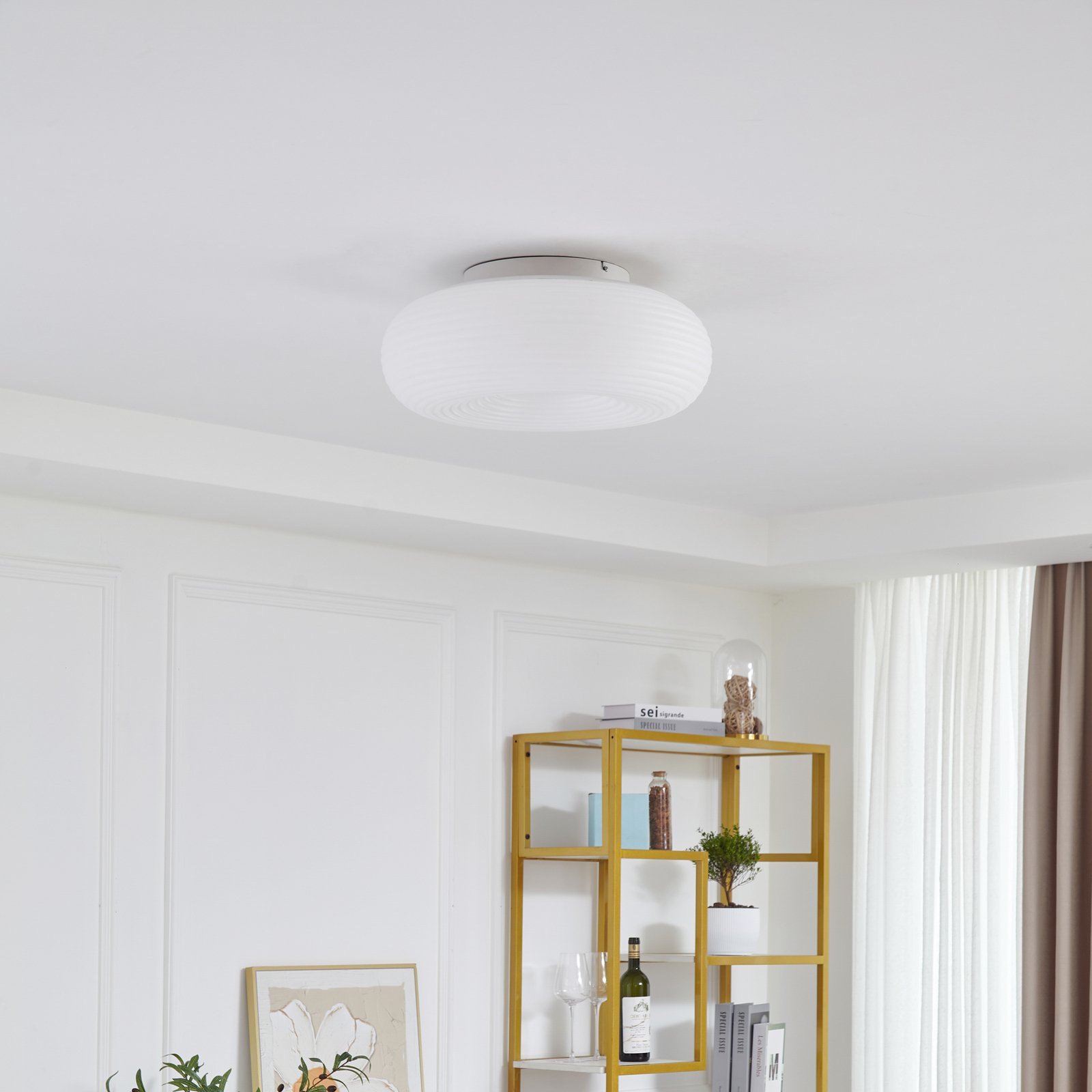 Lucande Smart LED ceiling light Bolti, white, RGBW, CCT, Tuya