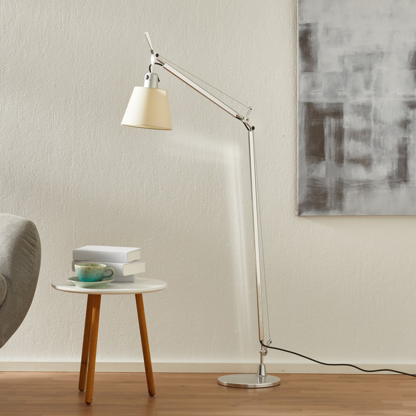 Tolomeo Basculante Lettura Lampadaire Parchemin - Artemide