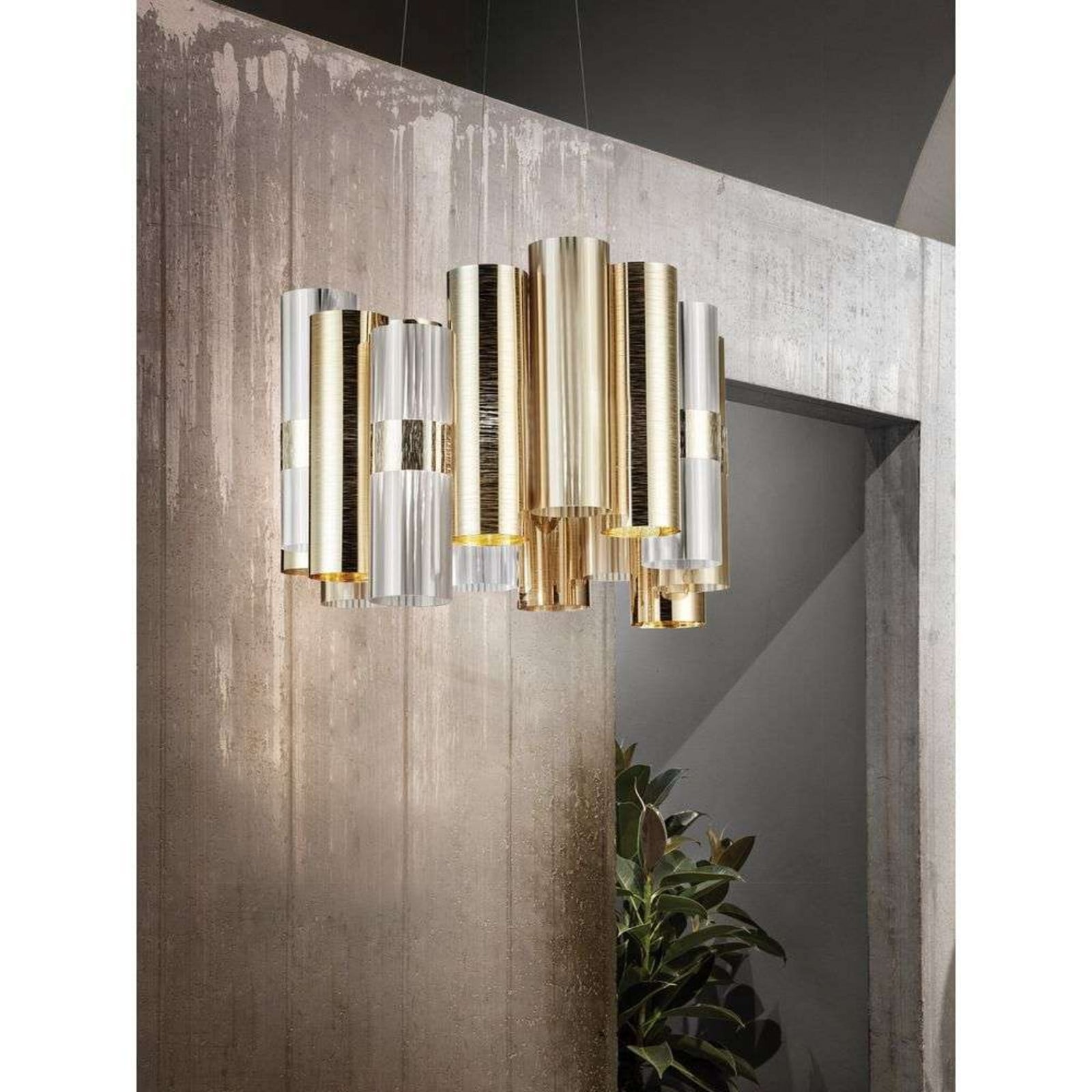 La Lollo Pendel M Gold Slamp - Stue - Plastik