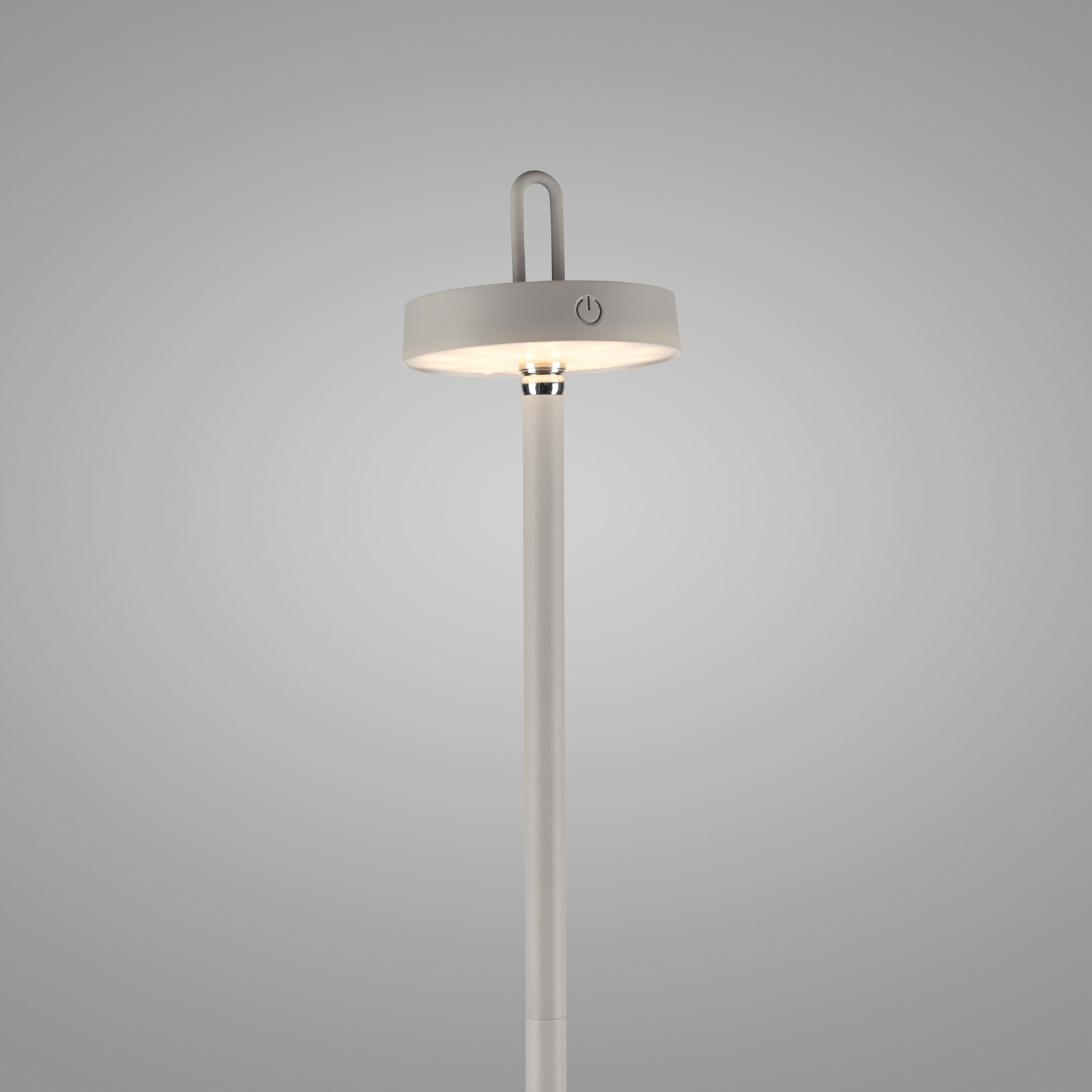 JUST LIGHT. Amag LED-gulvlampe, gråbeige jern IP44