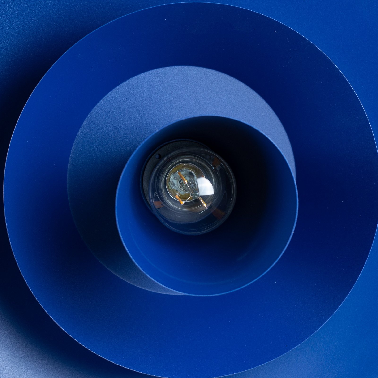 Suspension Plato, bleu foncé, métal, Ø 38 cm, E27