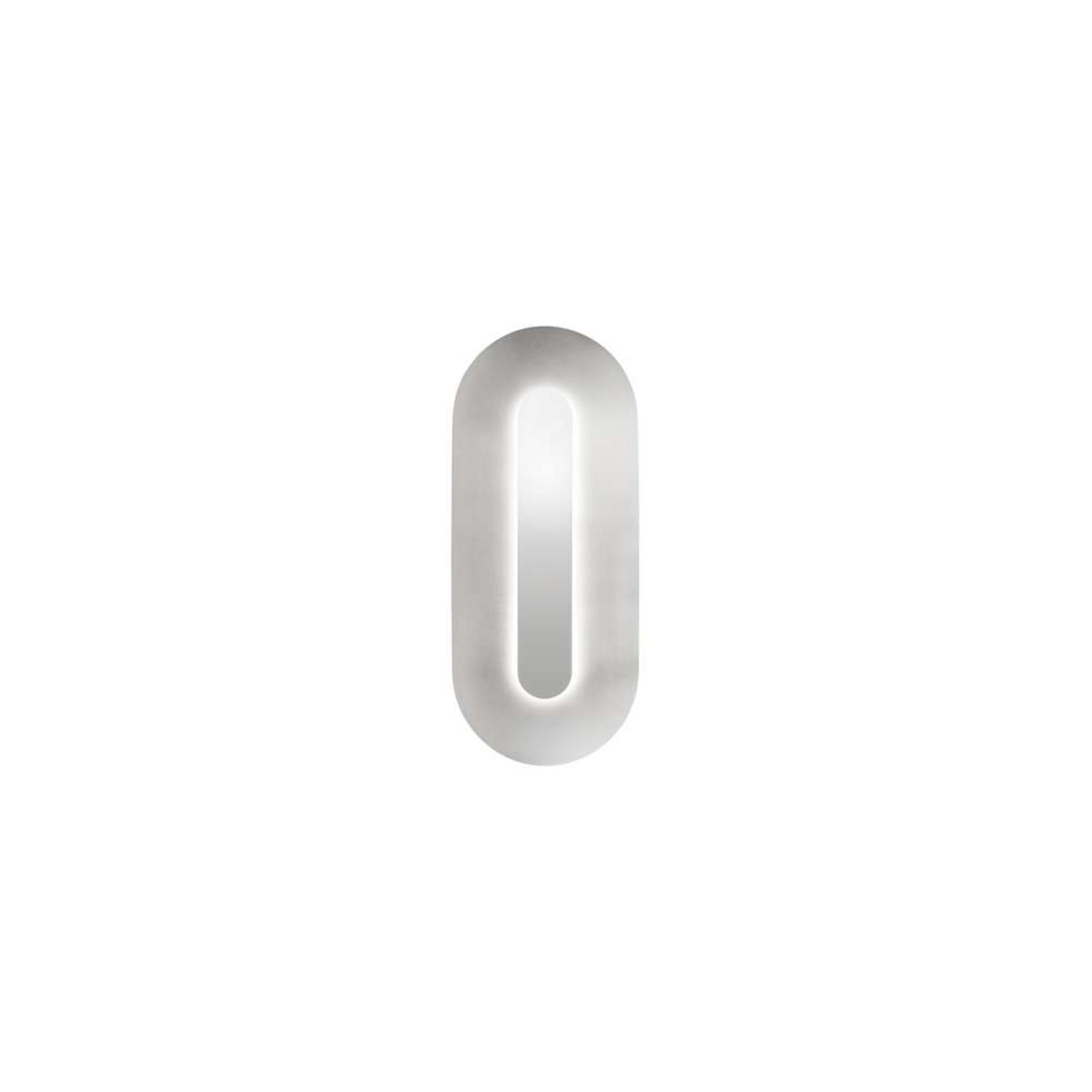 Nuura LED-Wandlampe Sasi, Höhe 65 cm, silberfarben, Metall