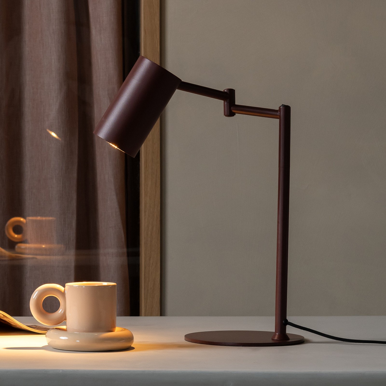 IT´S ABOUT ROMI ITS ABOUT ROMI Lampă de masă Bilbao roșu închis înălțime 48 cm - Camera de zi / sufragerie - Modern - roșu vin - Metal