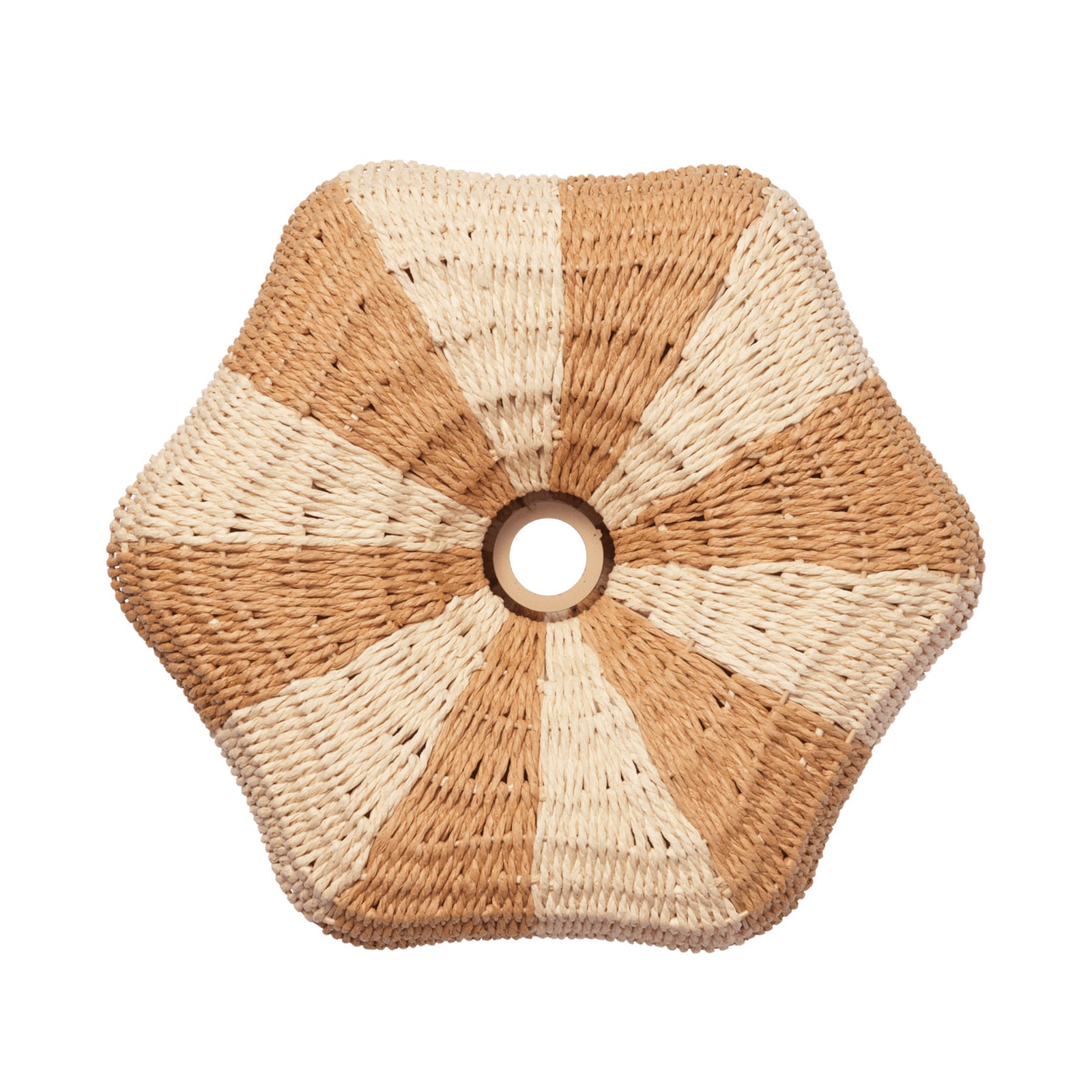 Rivan tienidlo na lampu, papier biely/hnedý, 45 cm - ferm LIVING