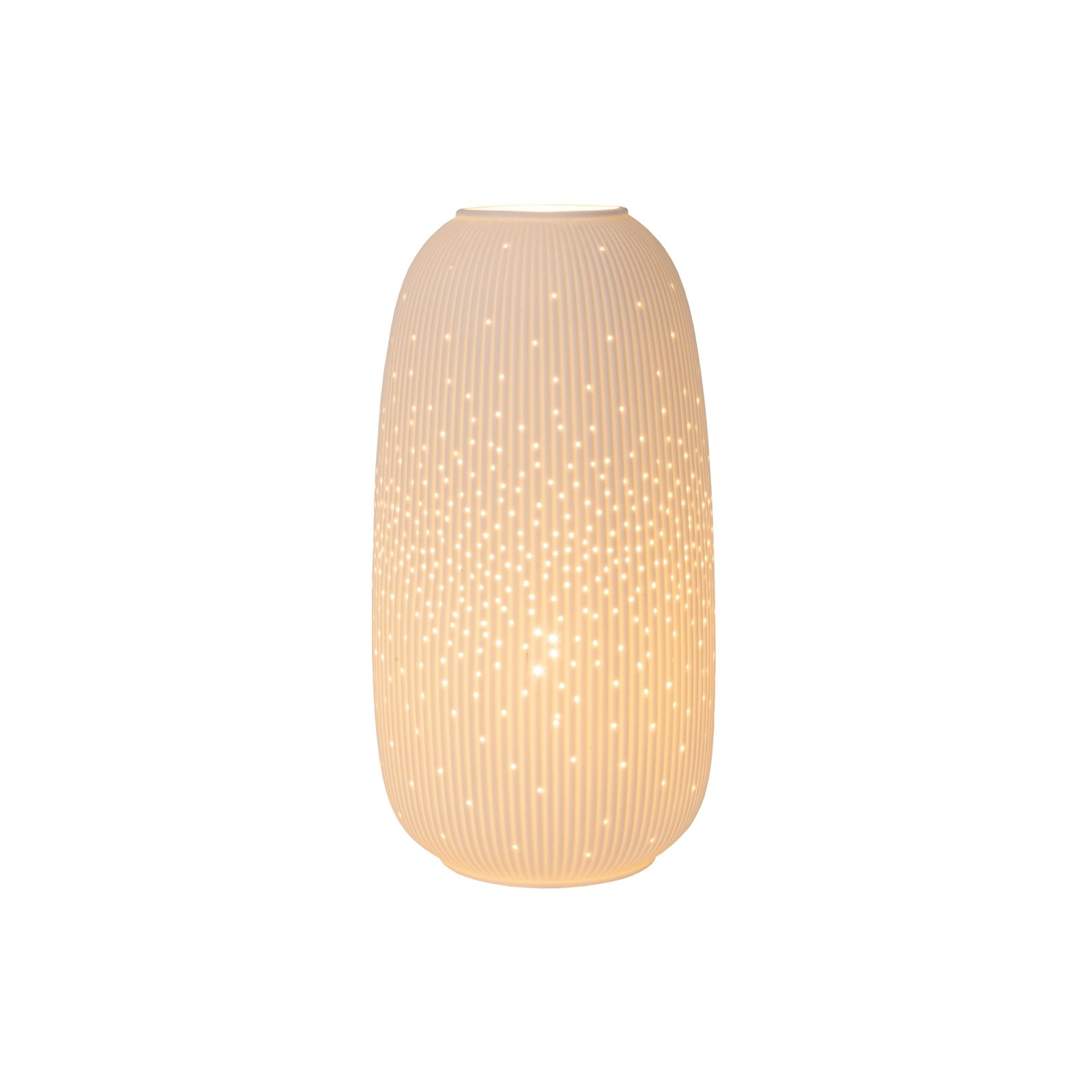 Flores table lamp, Ø 17.5 cm, porcelain, white, E14