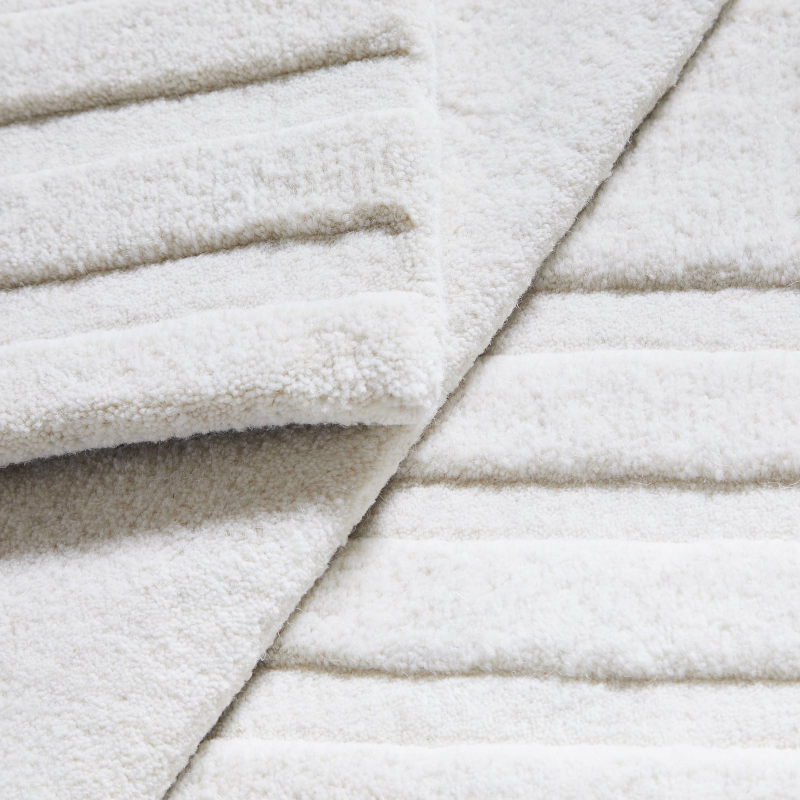 Tapis Kyoto, blanc, 90 cm x 140 cm, laine - Woud