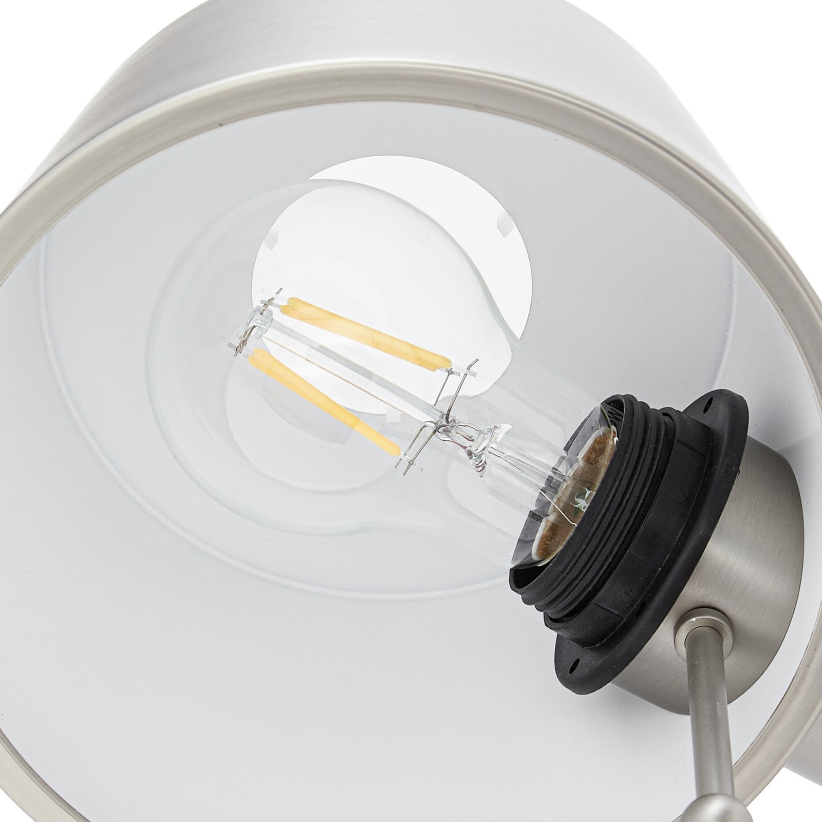 Lucande Silka wall light, 91 cm, nickel, adjustable, E27 Lucande Silka wall light, 91 cm, nickel, adjustable, E27