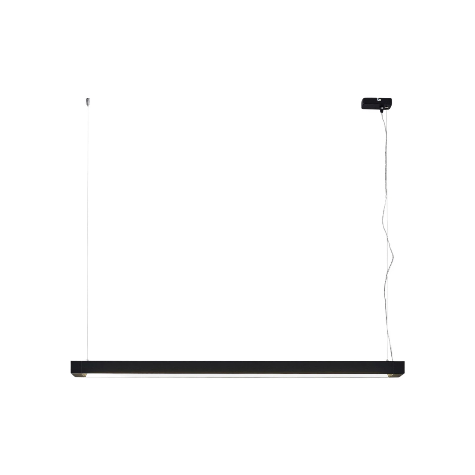Arcchio LED-es függőlámpa Cuna, fekete, 122cm, fém