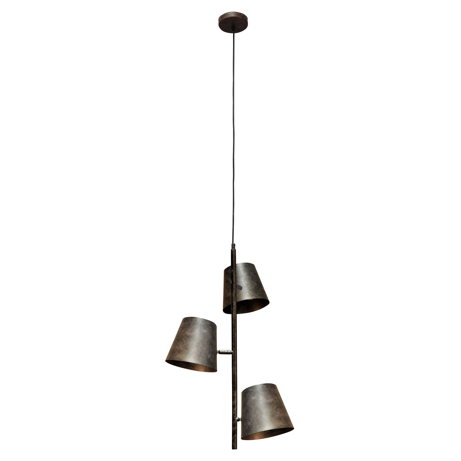 Hanglamp Colt, 3-lamps, vorst-grijs