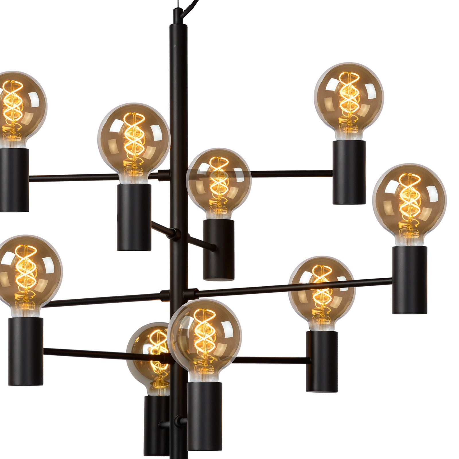 Lucide Lampă suspendată Leanne negru 10 becuri - Camera de zi / sufragerie - modern - Metal