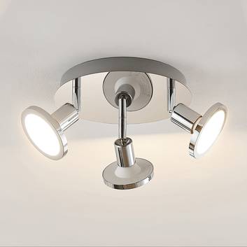 Lindby Ayden LED plafondspot, 3-lamps, rond