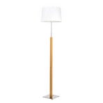 Aluminor Quatro Up floor lamp light oak/chrome