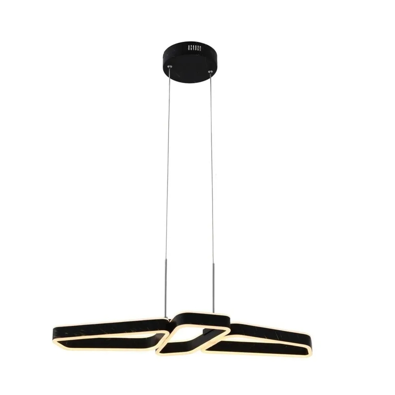 Quinn 3 Závěsná Lampa Black/Gold - Lucande