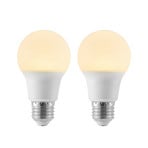 LED-lampa E27 A60 8W 3 000 K opal 2-pack