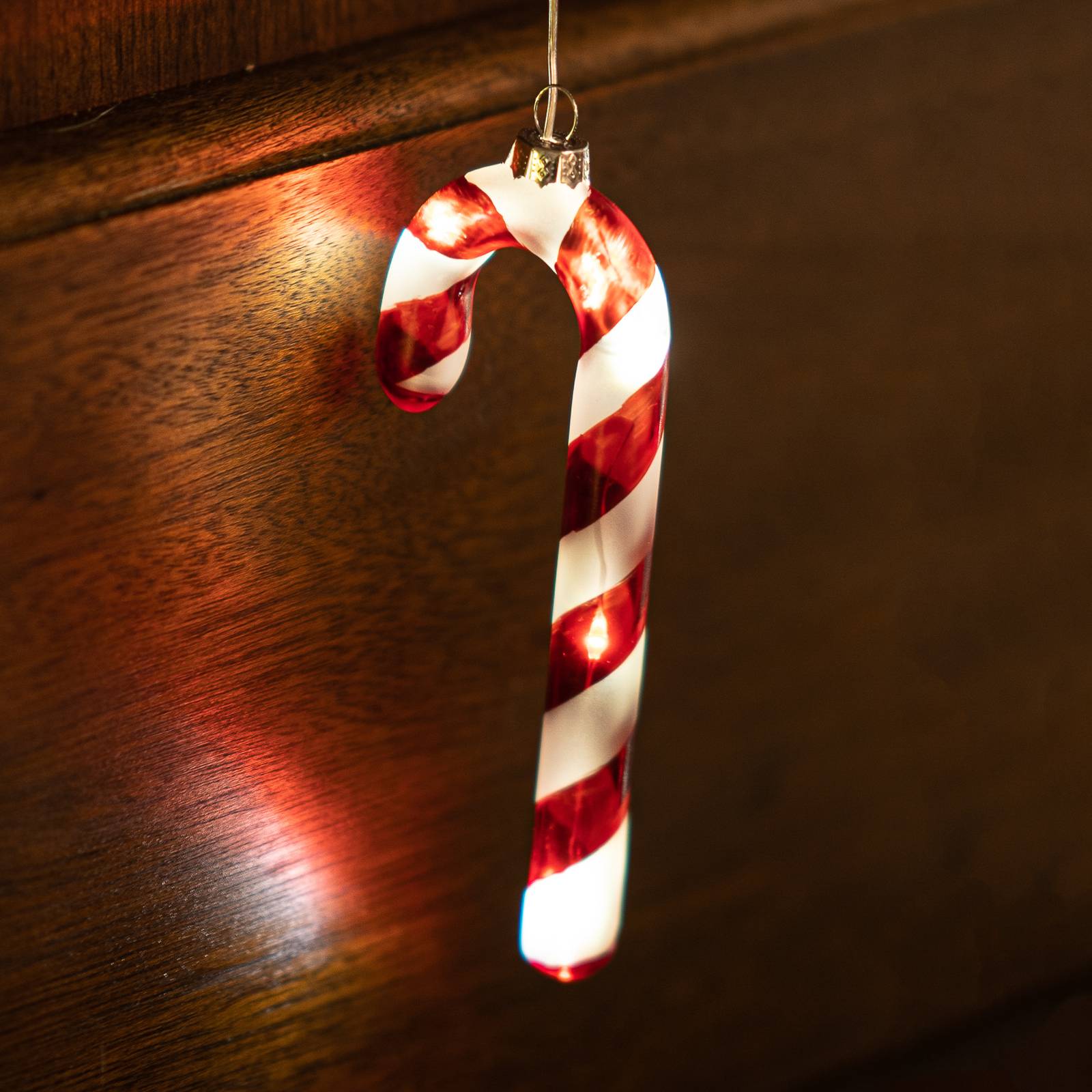 Sirius Pendentif décoratif Hannah Candy Cane rouge