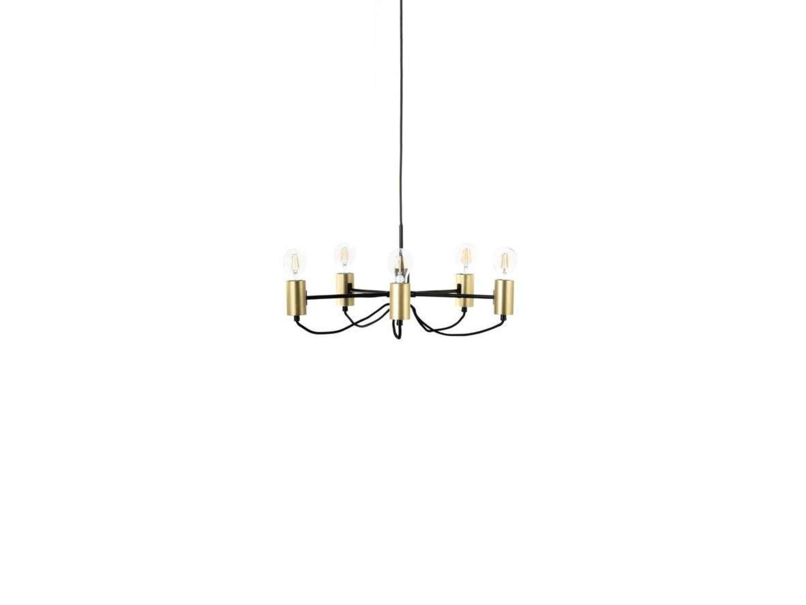 Prospa 5 Lampadario Black/Brass - Lindby