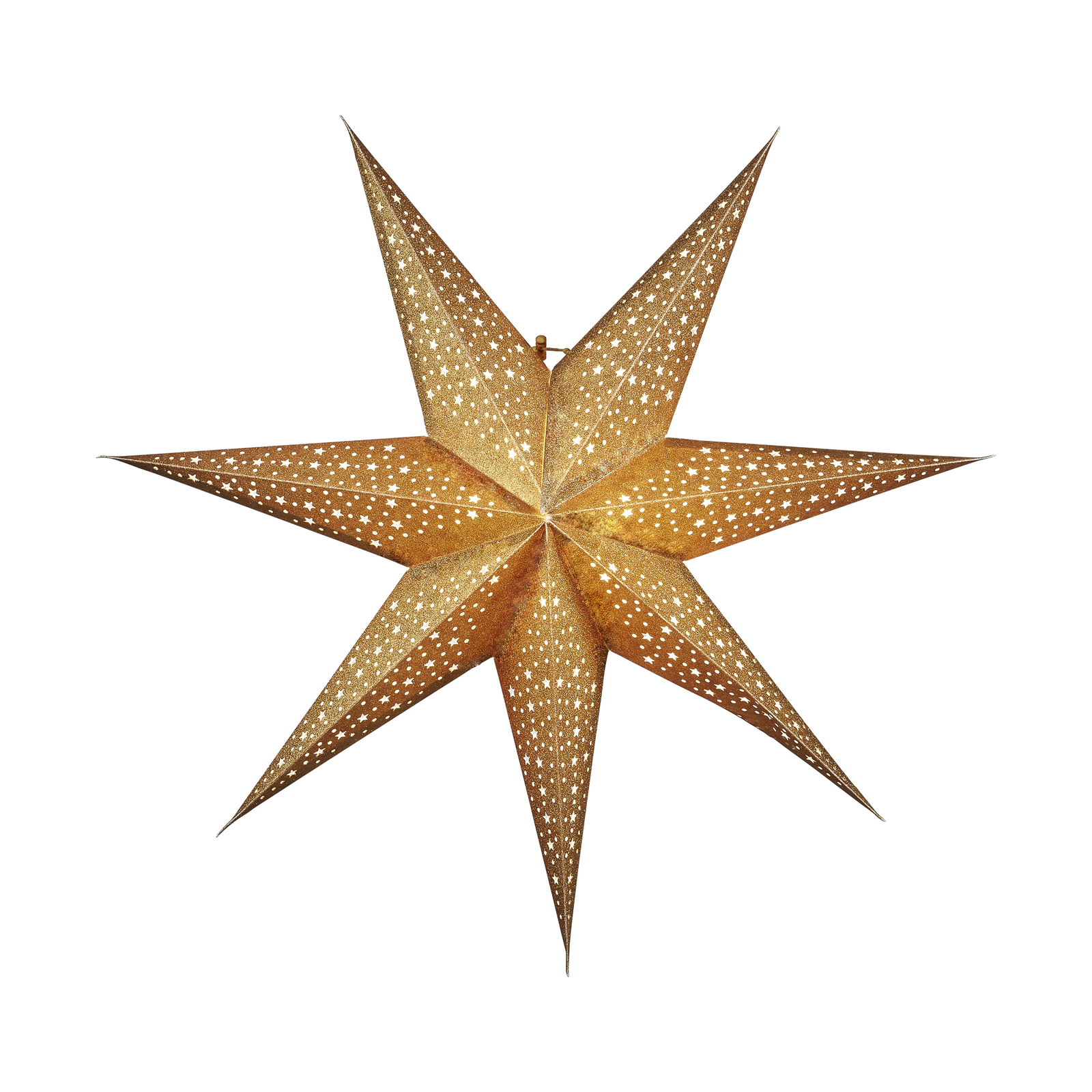 Blinka papirstjerne, uden belysning, Ø 60 cm, guld