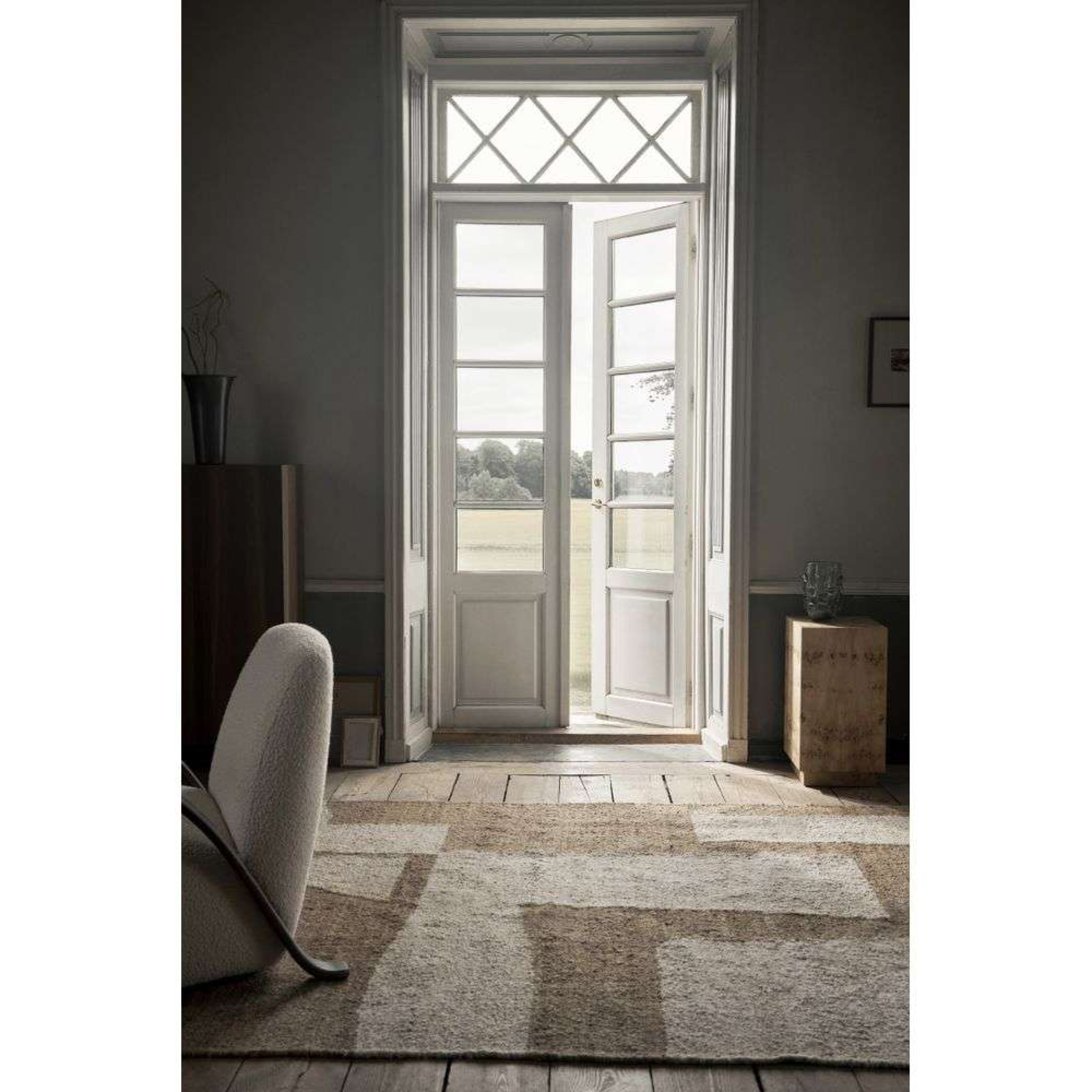 Piece Rug 140 x 200 Off-White/Toffee - ferm LIVING