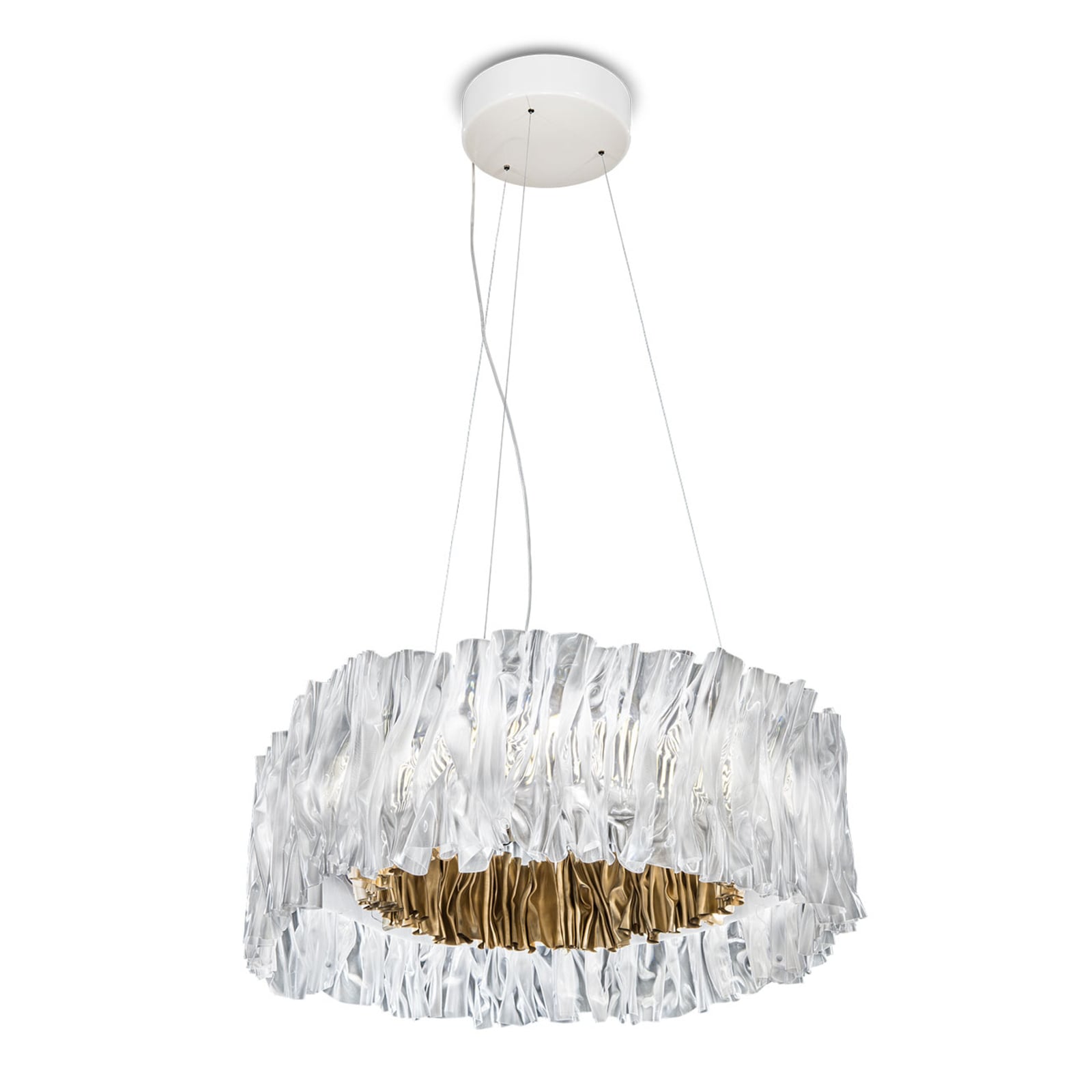 Candeeiro suspenso LED, dourado, 3.000 K - Slamp