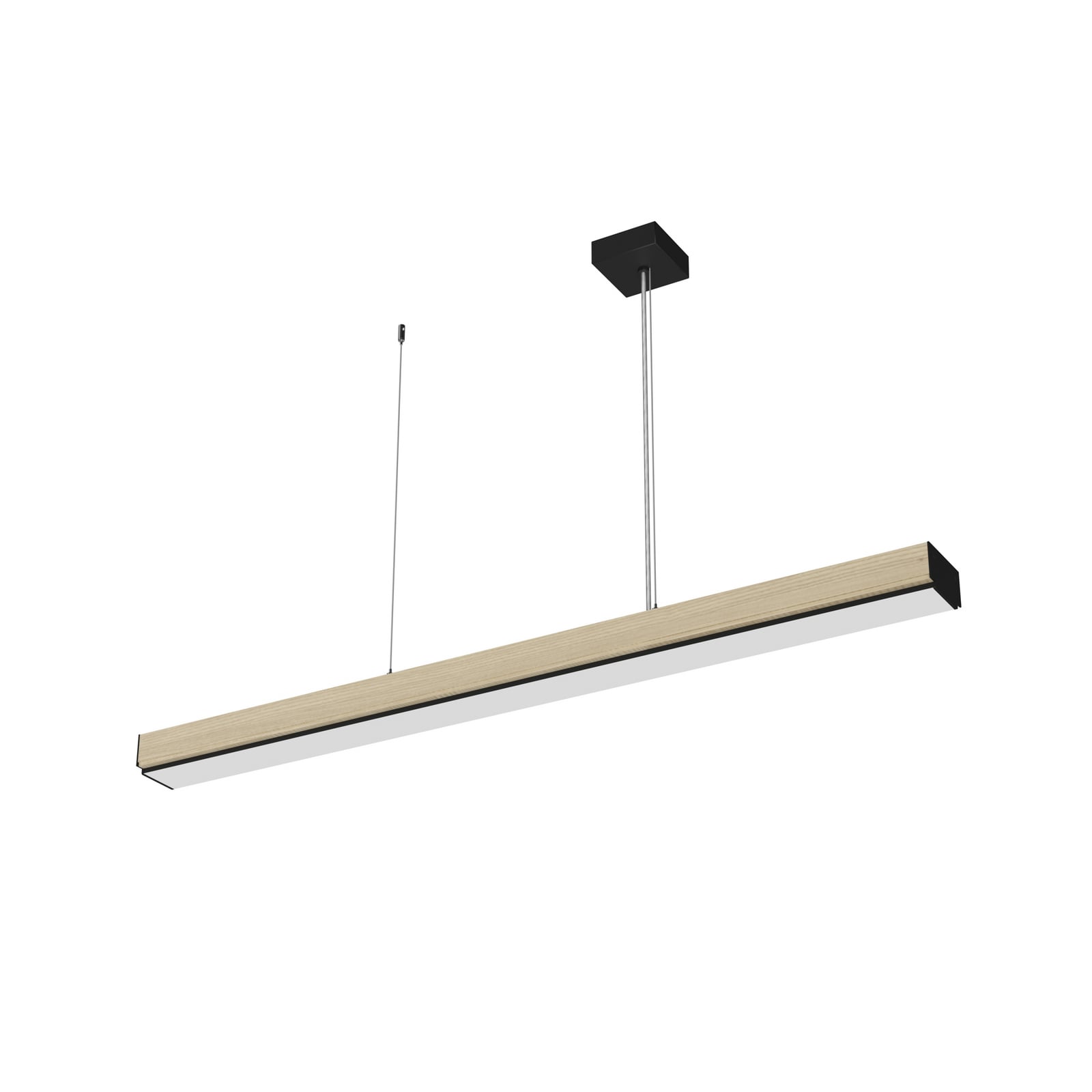 LTS Timba LED-Hängeleuchte mit Holzkorpus, lang