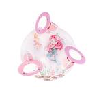 Lámpara de techo Mara mermaid, blanco/rosa, Ø 29 cm, E14