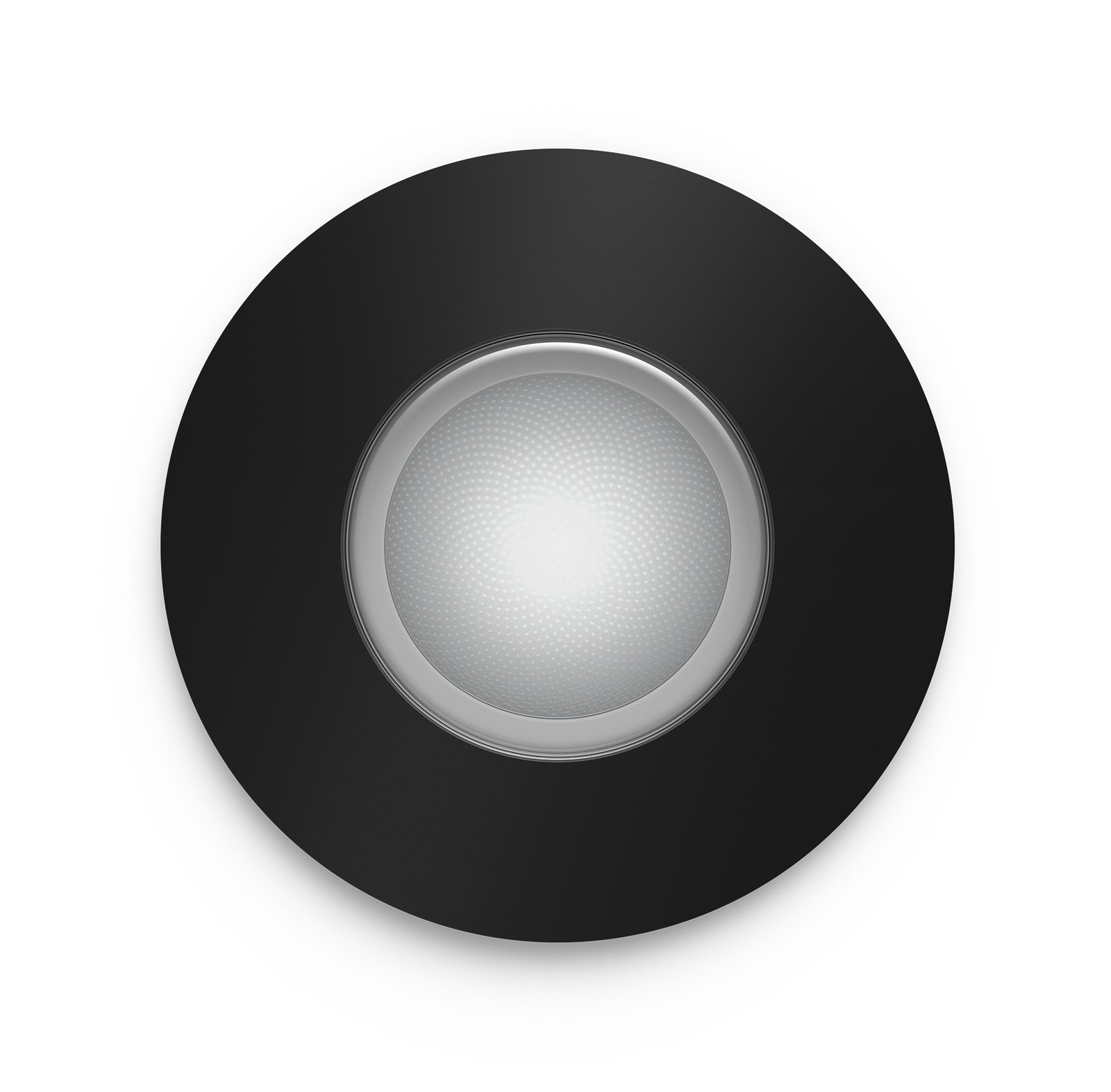 Philips Hue LED recessed spotlight Xamento, black Ø 9.4 cm CCT RGB