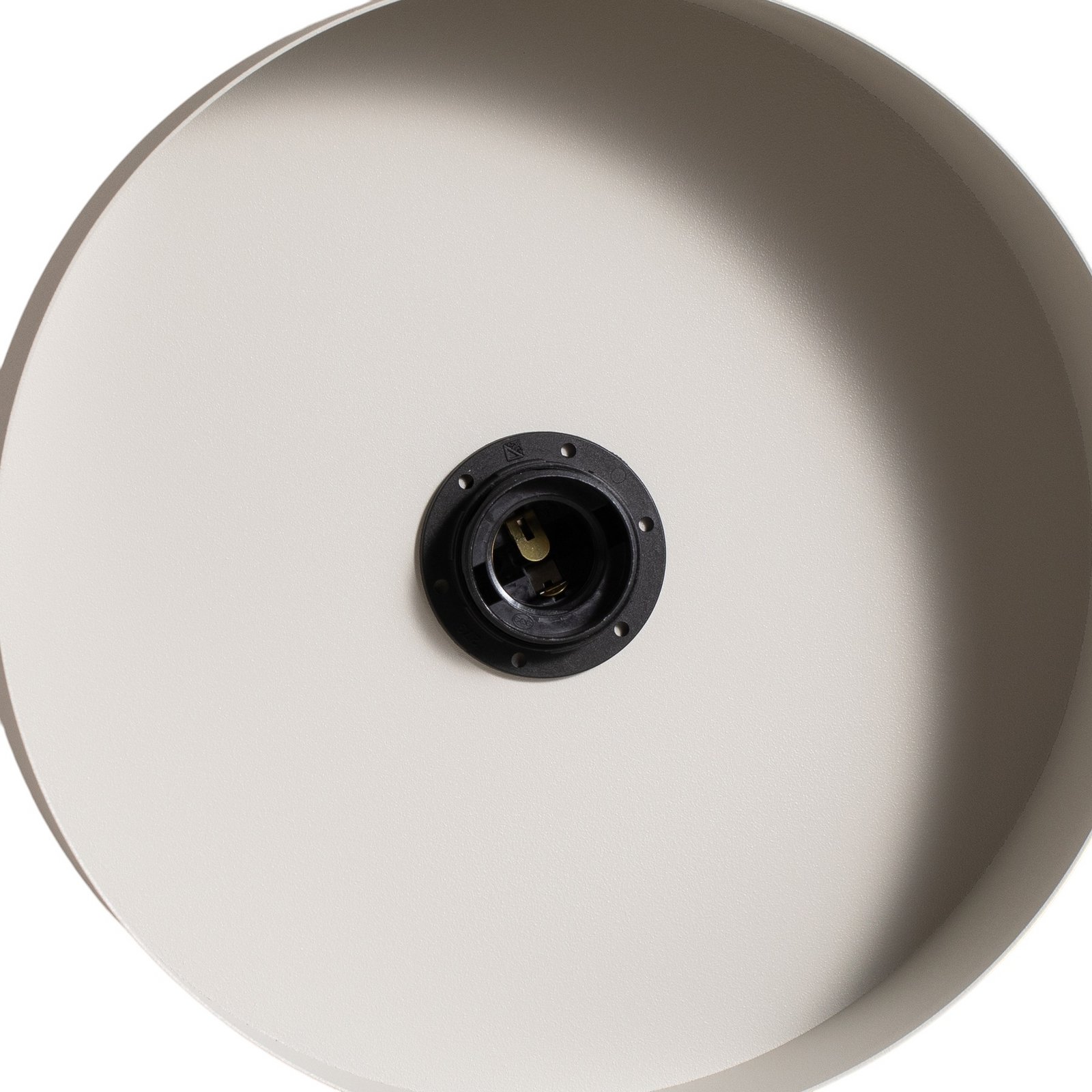 Hängeleuchte Vitrum round, taupe, zylindrisch, Ø 27 cm