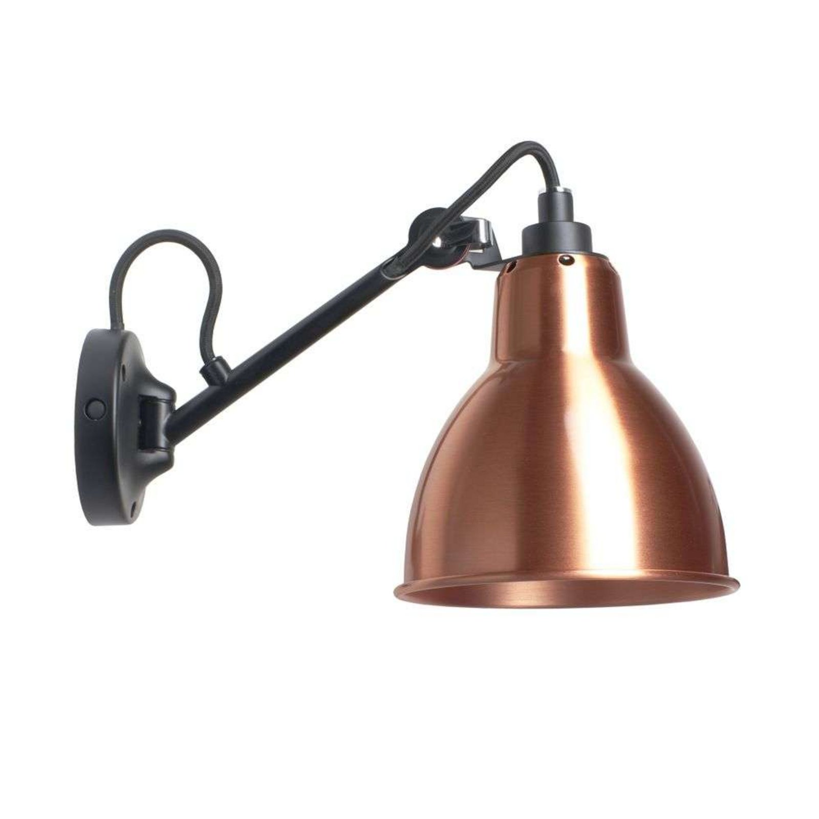 104 Nástěnné Svítidlo Black/Copper - Lampe Gras