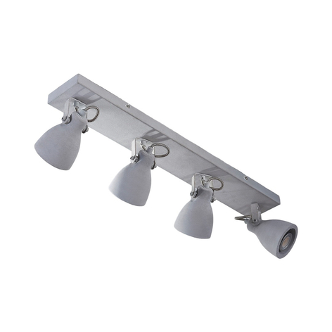 Kadiga concrete ceiling lamp, 4-bulb