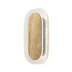 Tavo-LED-seinävalaisin, korkeus 30 cm, beige, kivi/lasi, 2700K