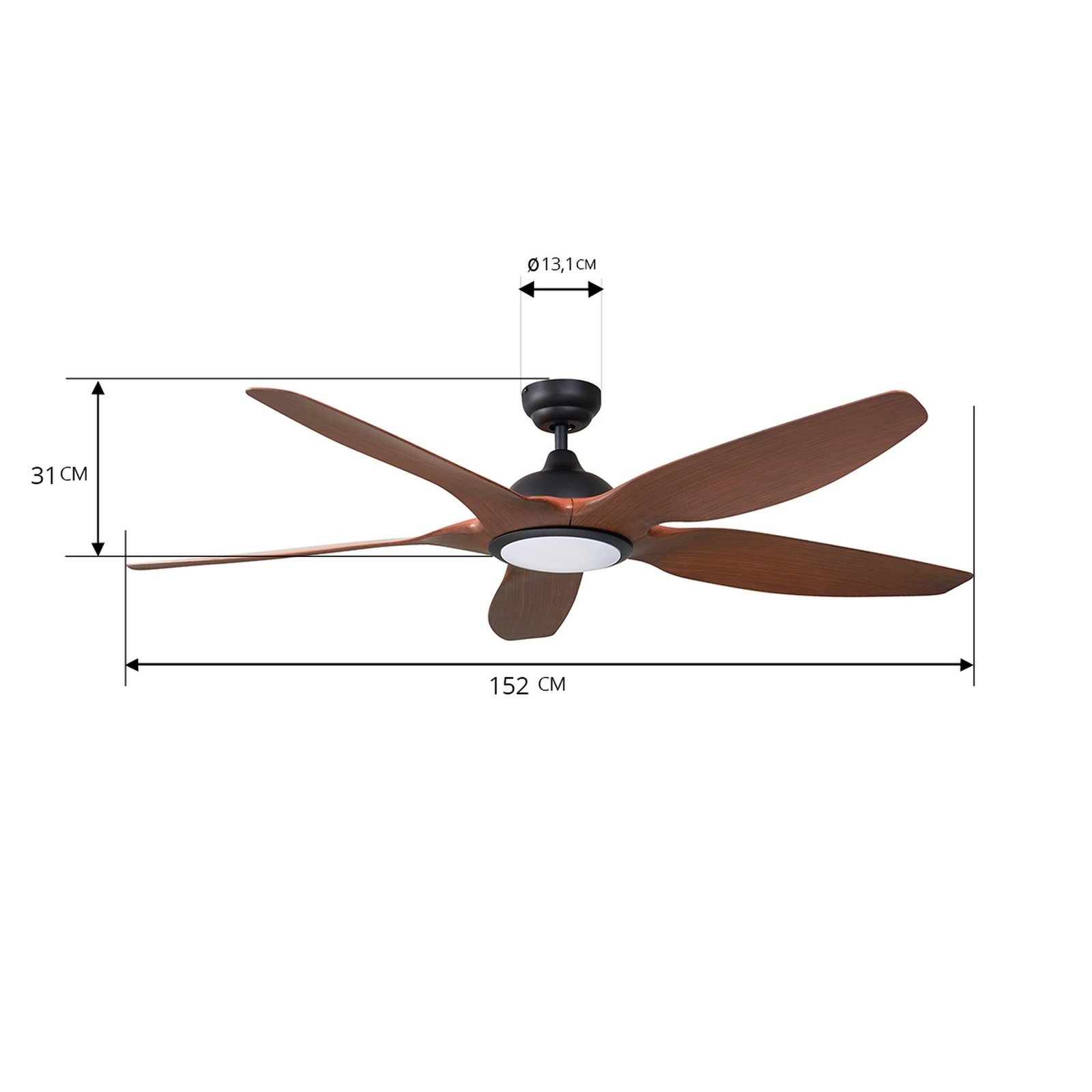 Lucande LED stropni ventilator Omendo, crni, DC, tihi, CCT