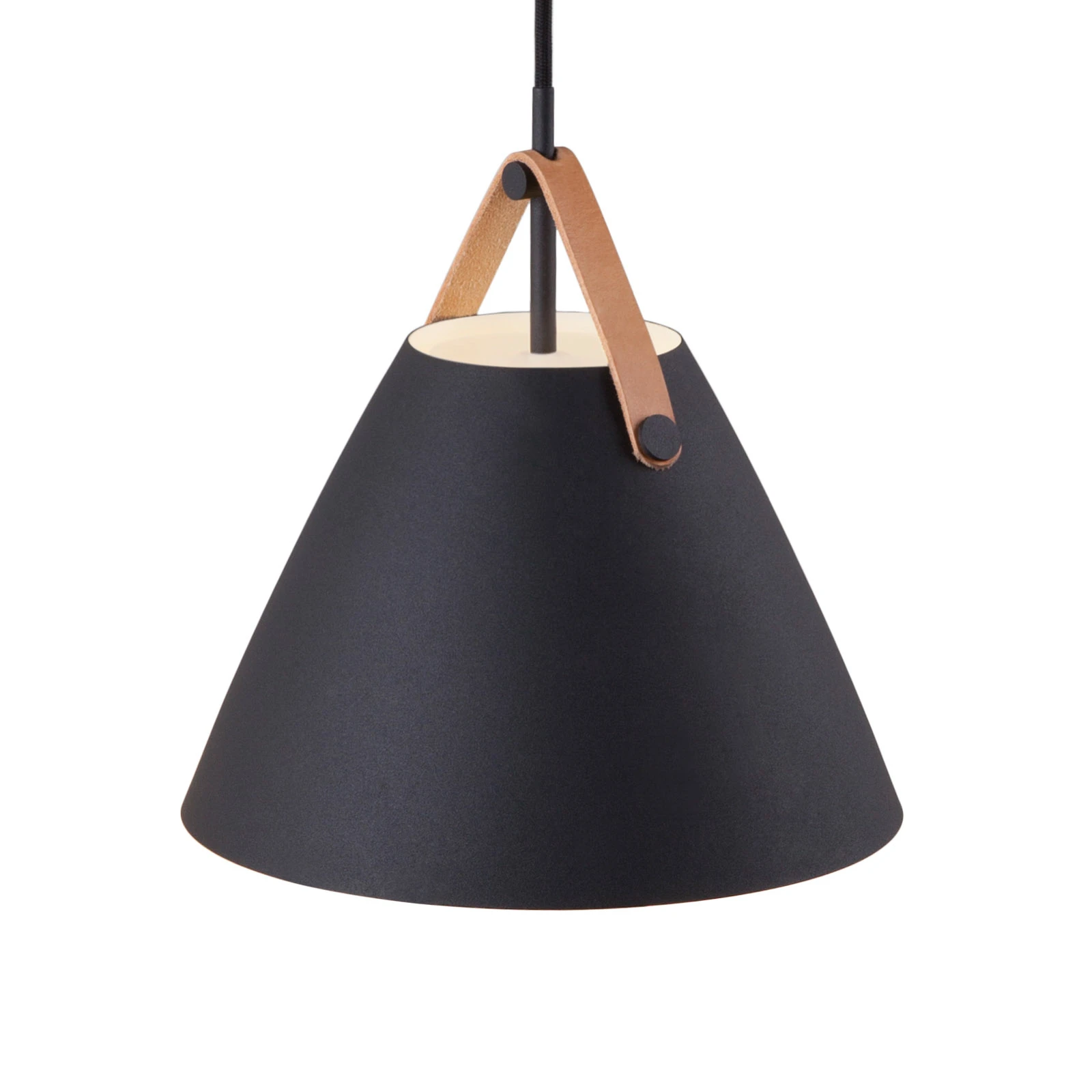 Visoka svetilka Strap v črni barvi, Ø 27 cm