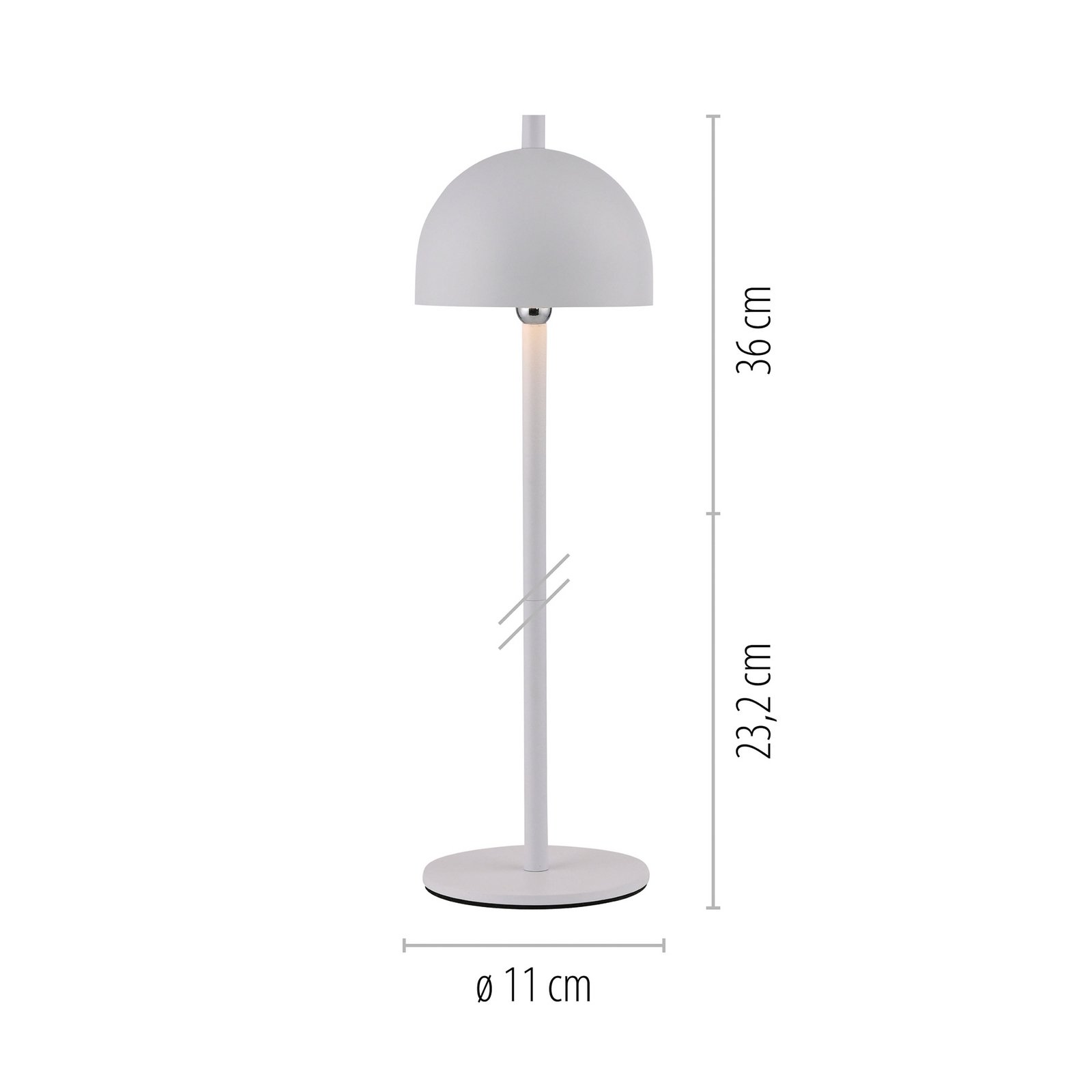 SCHÖNER WOHNEN LED-Akku-Tischlampe Bellies, weiß, IP54 SCHÖNER WOHNEN LED-Akku-Tischlampe Bellies, weiß, IP54