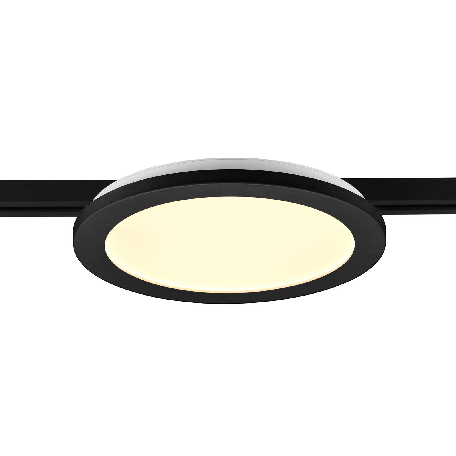 LED-Schienenleuchte Camillus für DUOline, schwarz, Ø 26 cm