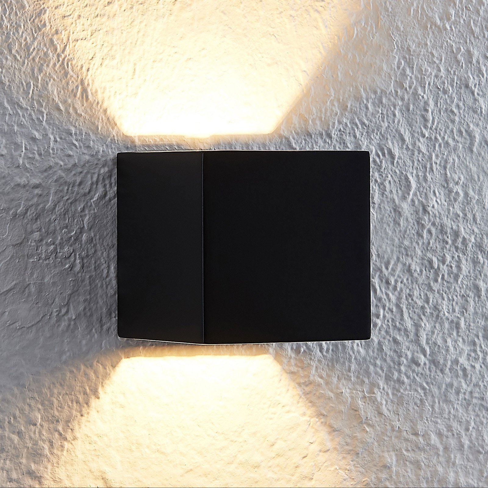Lindby Quaso aplică de perete LED beton negru - Modern