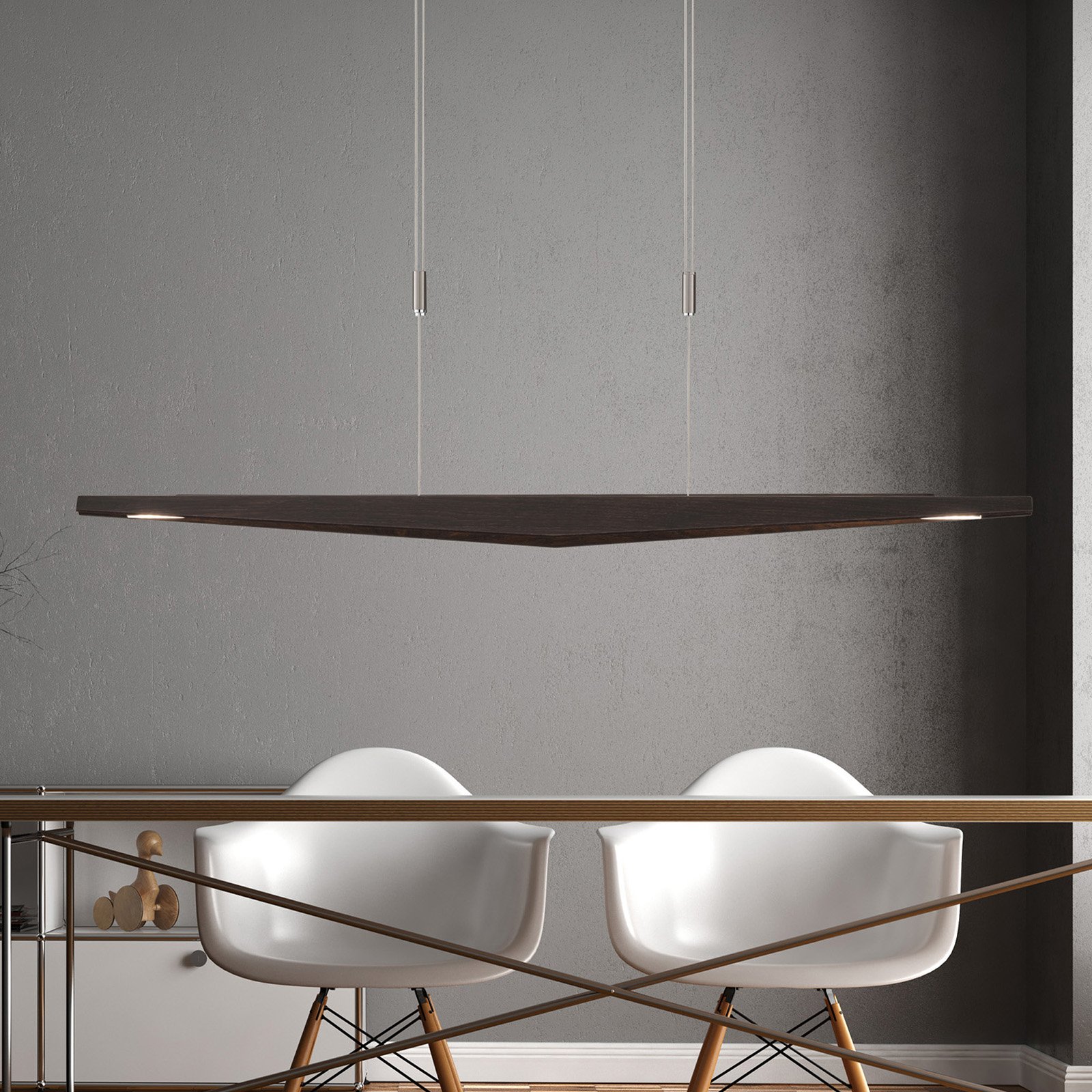 Dila LED-Pendellampe Eiche kolonial 148 cm