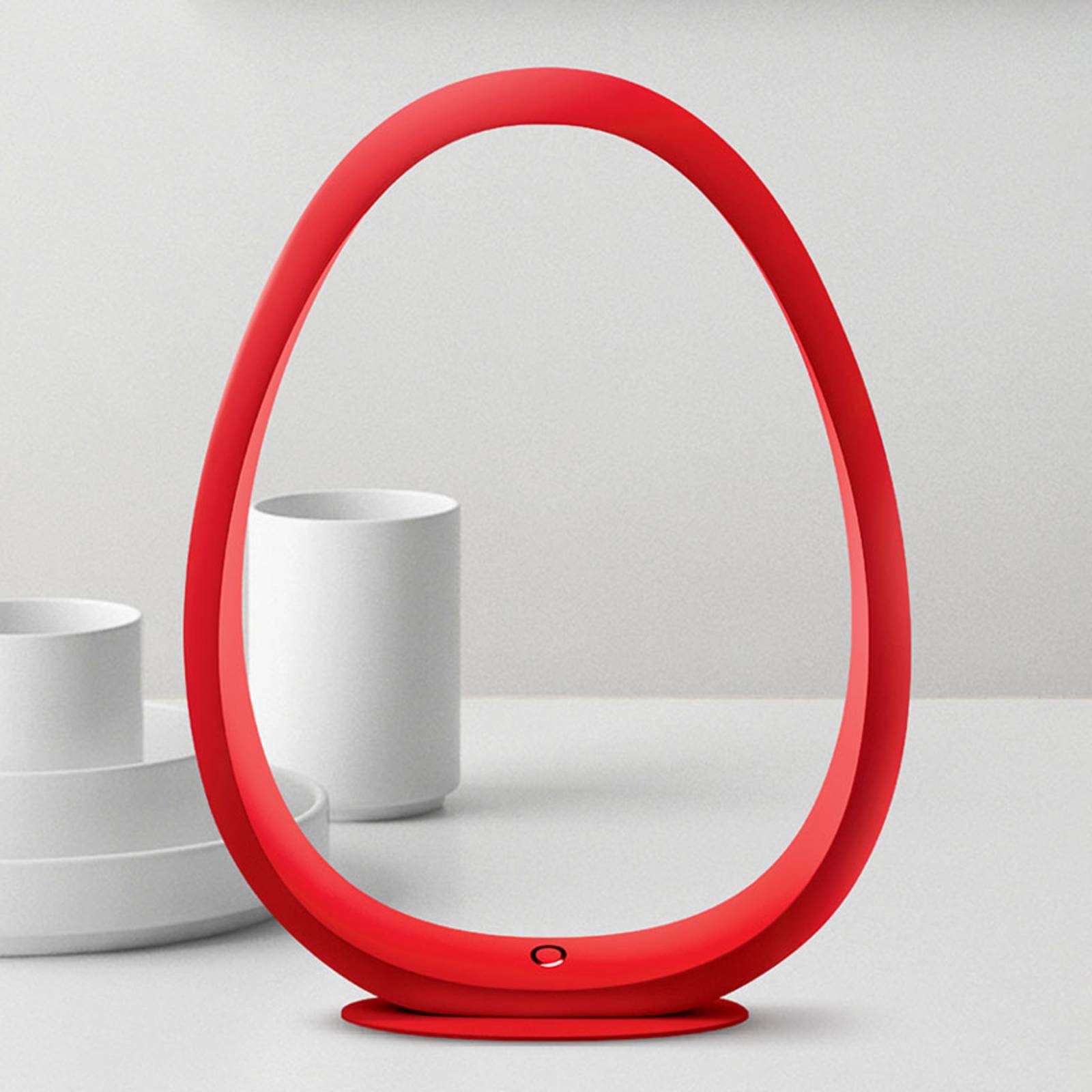 Trae TRAE Umi LED table lamp 5,000 K red, for Workroom / Office, plastic, 5.3 W, L: 25 cm, W: 12 cm, H: 32 cm