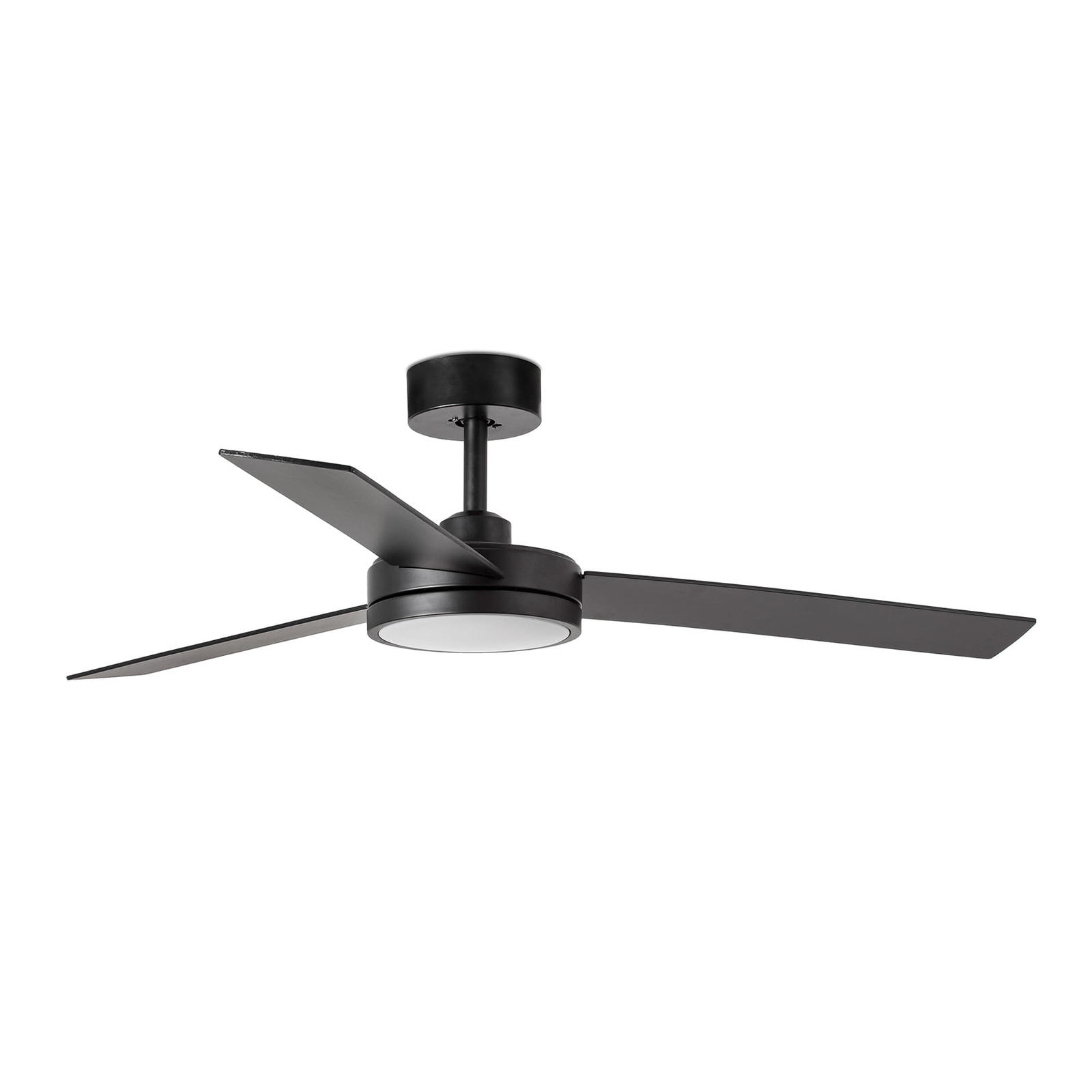 Barth LED ceiling fan with a light, black