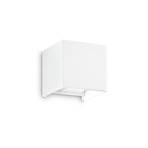 Ideal Lux Candeeiro de parede exterior LED Atom, branco, 10 cm, metal
