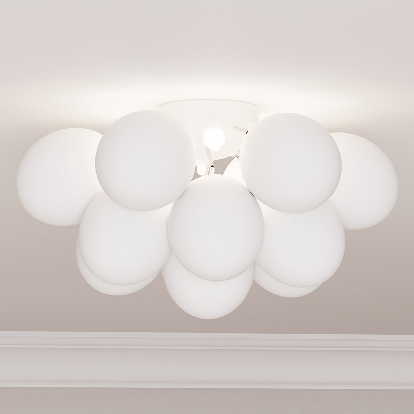 Gross Plafond &Oslash;30 Matt White By Ryd&eacute;ns - Vardagsrum - Design - Glas - Rund