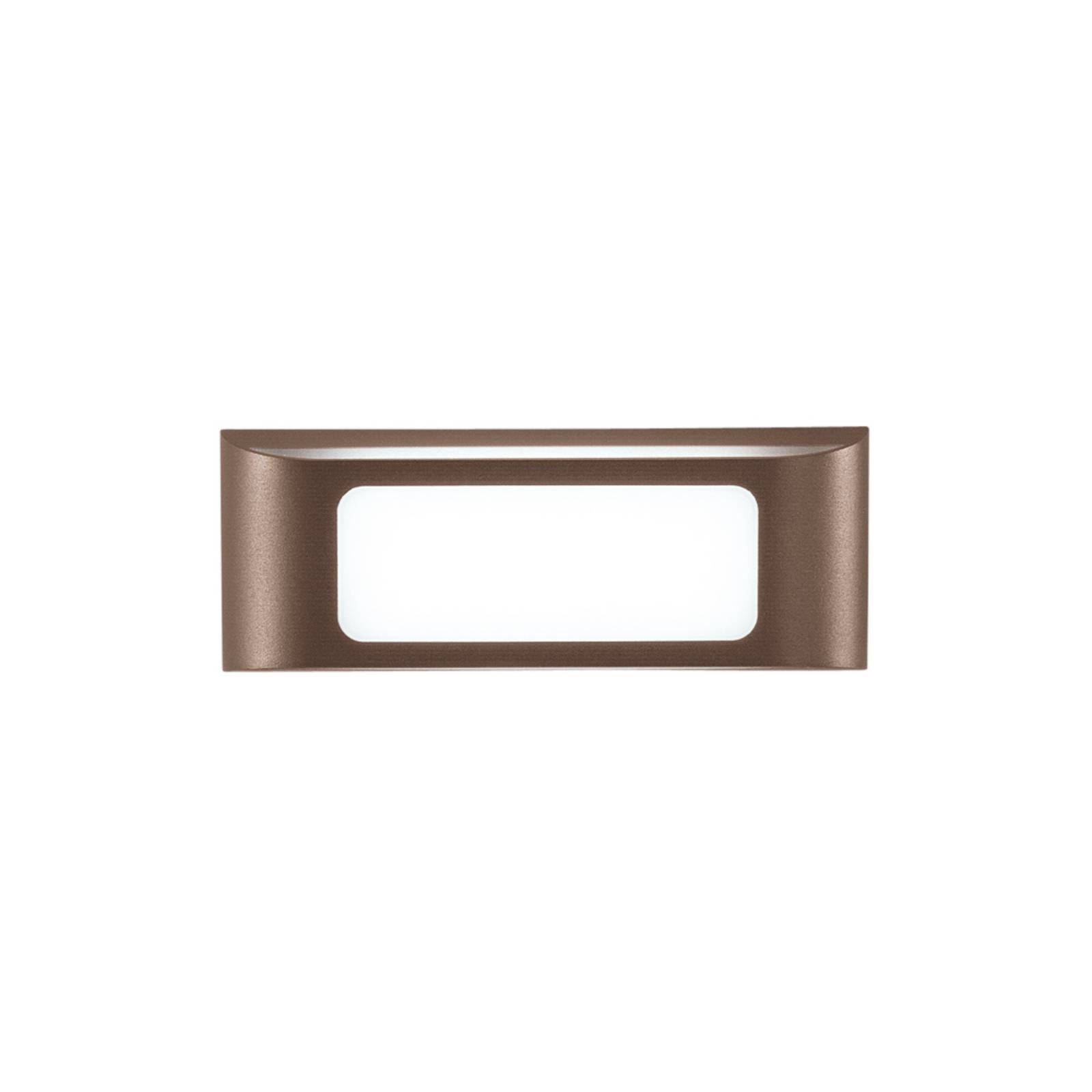 LED-Außenwandlampe DESERT, bronzefarben, Breite 25 cm Metall