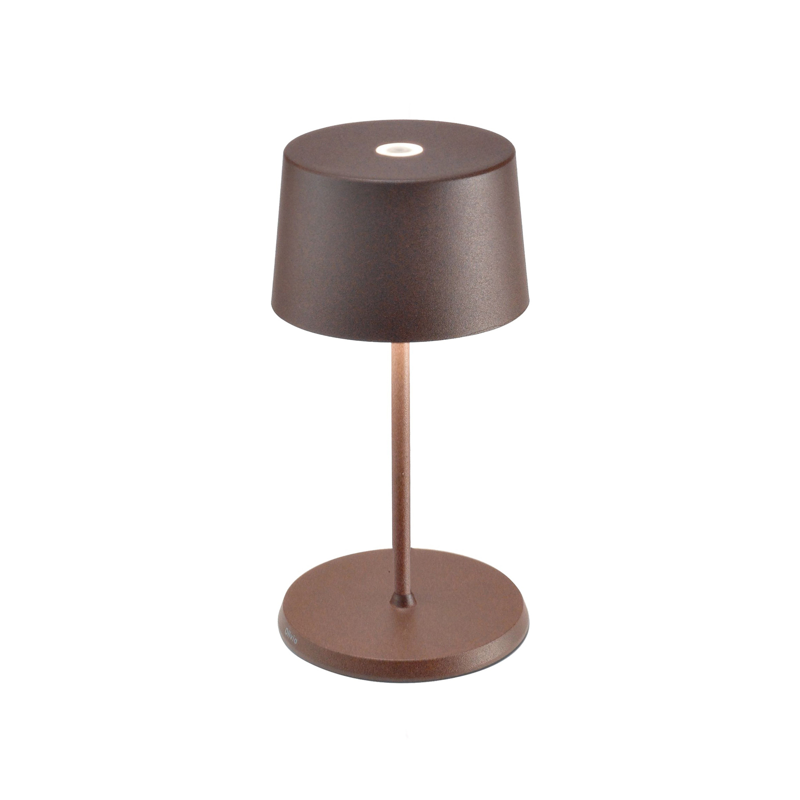 Zafferano Olivia mini 3K Lampe de table à accu corten