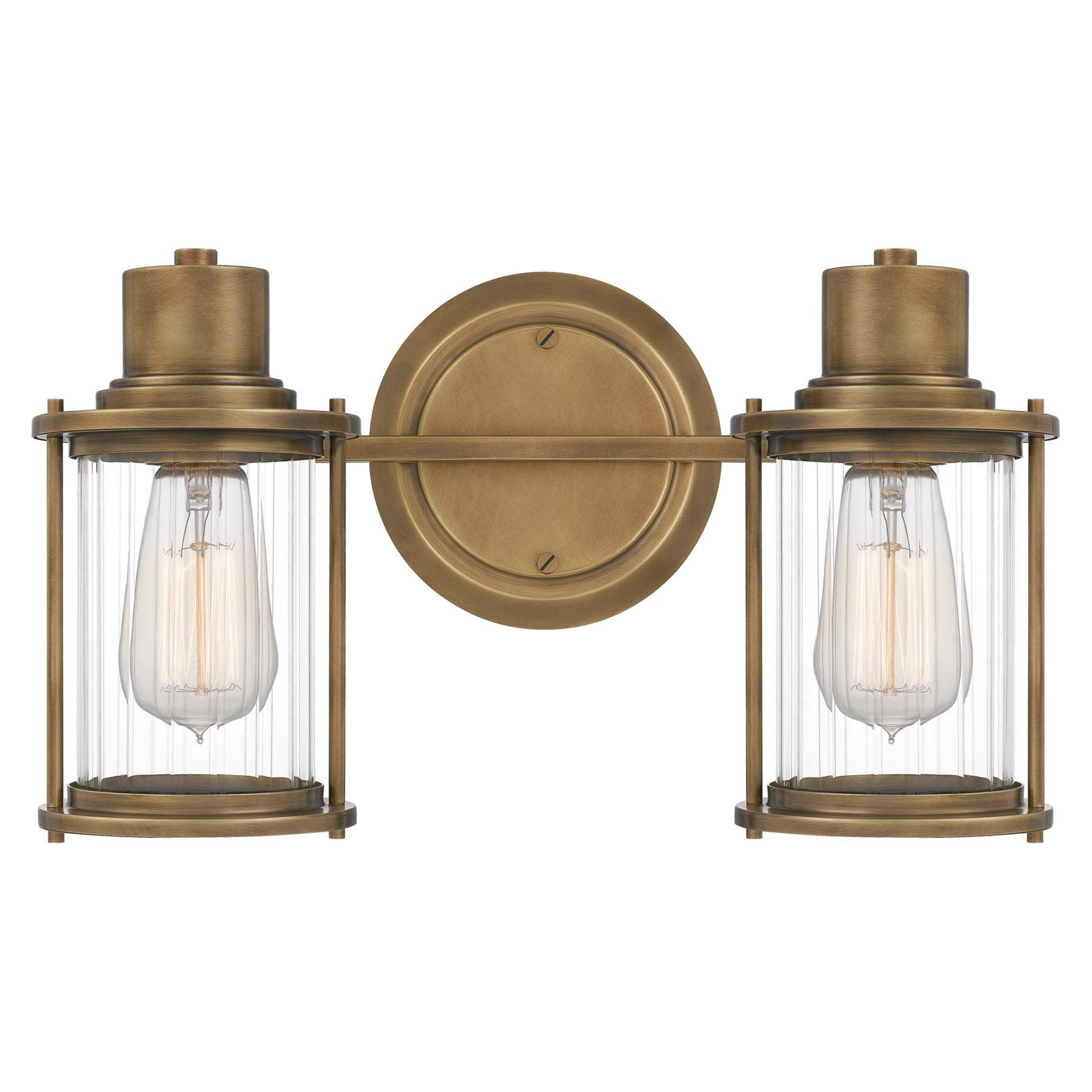 Applique murale Riggs IP44, laiton vieilli, à 2 lampes
